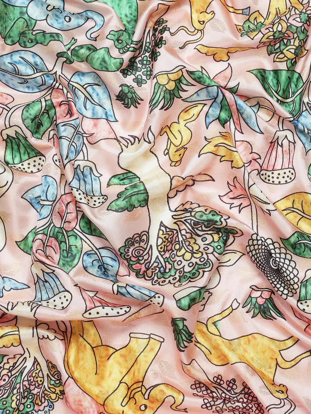 Designer Digital Kalamkari Print Pattu Banarasi Silk Saree by My Store
