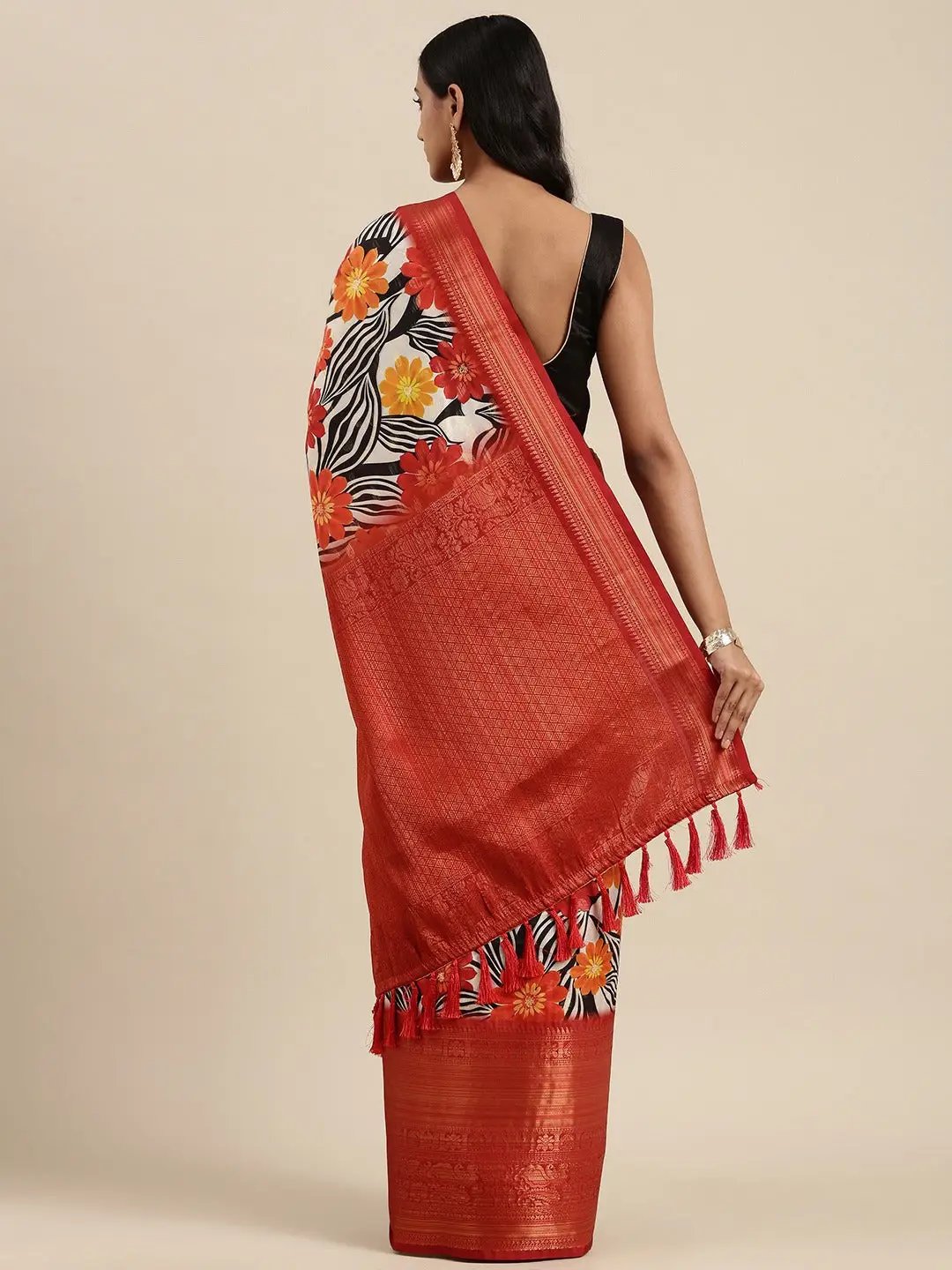 Designer Digital Kalamkari Print Pattu Banarasi Silk Saree by My Store