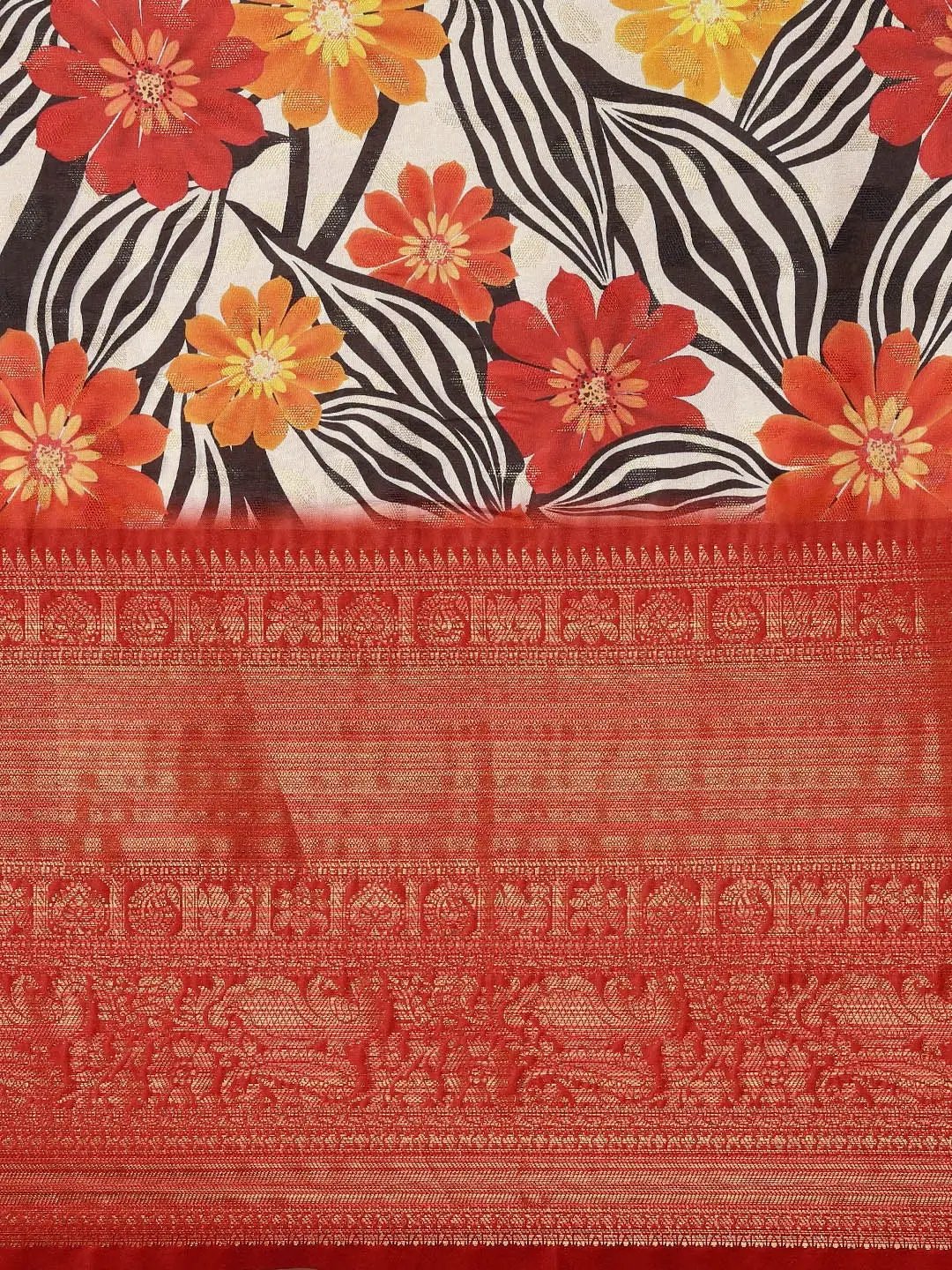 Designer Digital Kalamkari Print Pattu Banarasi Silk Saree by My Store