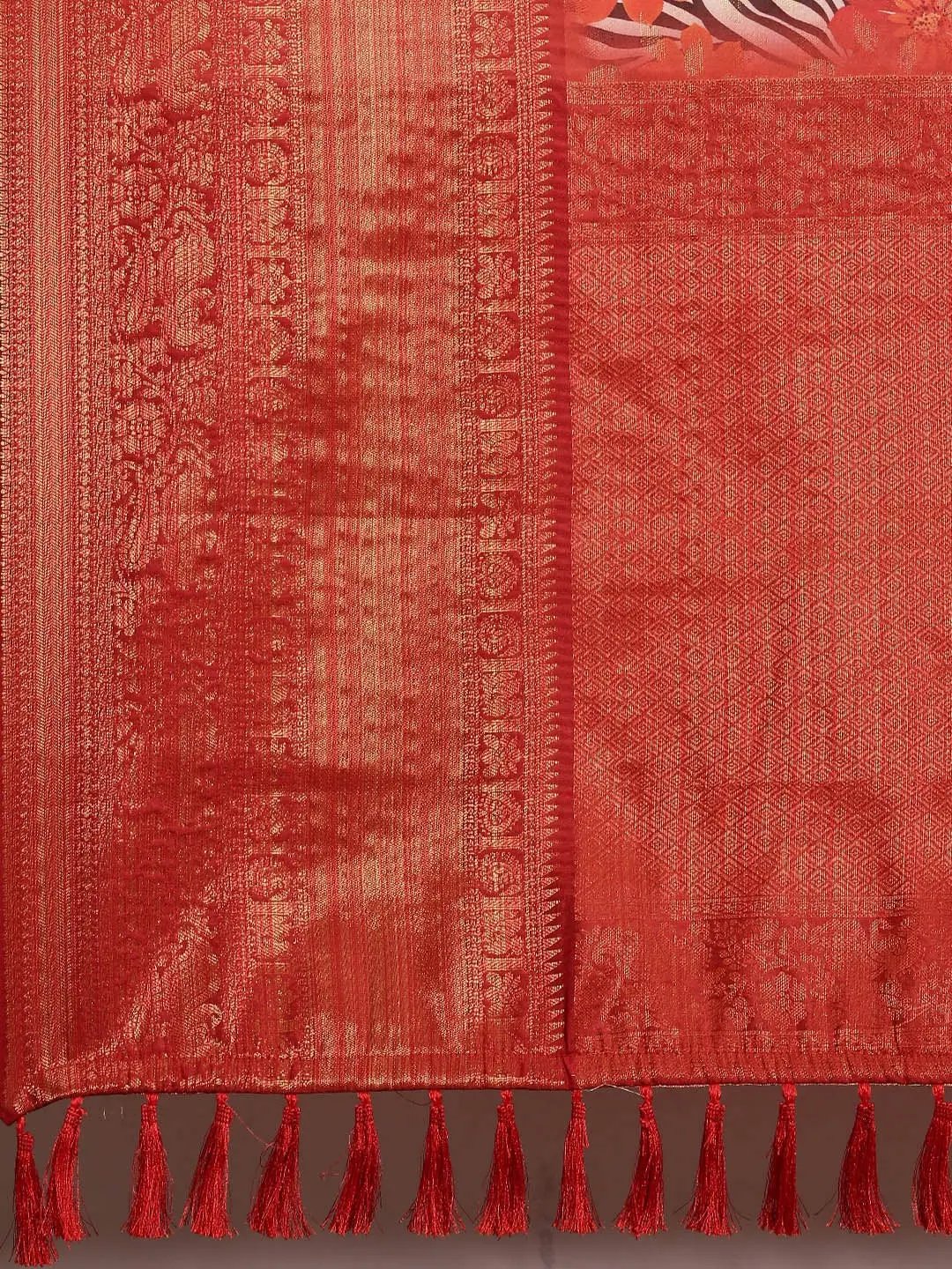 Designer Digital Kalamkari Print Pattu Banarasi Silk Saree by My Store