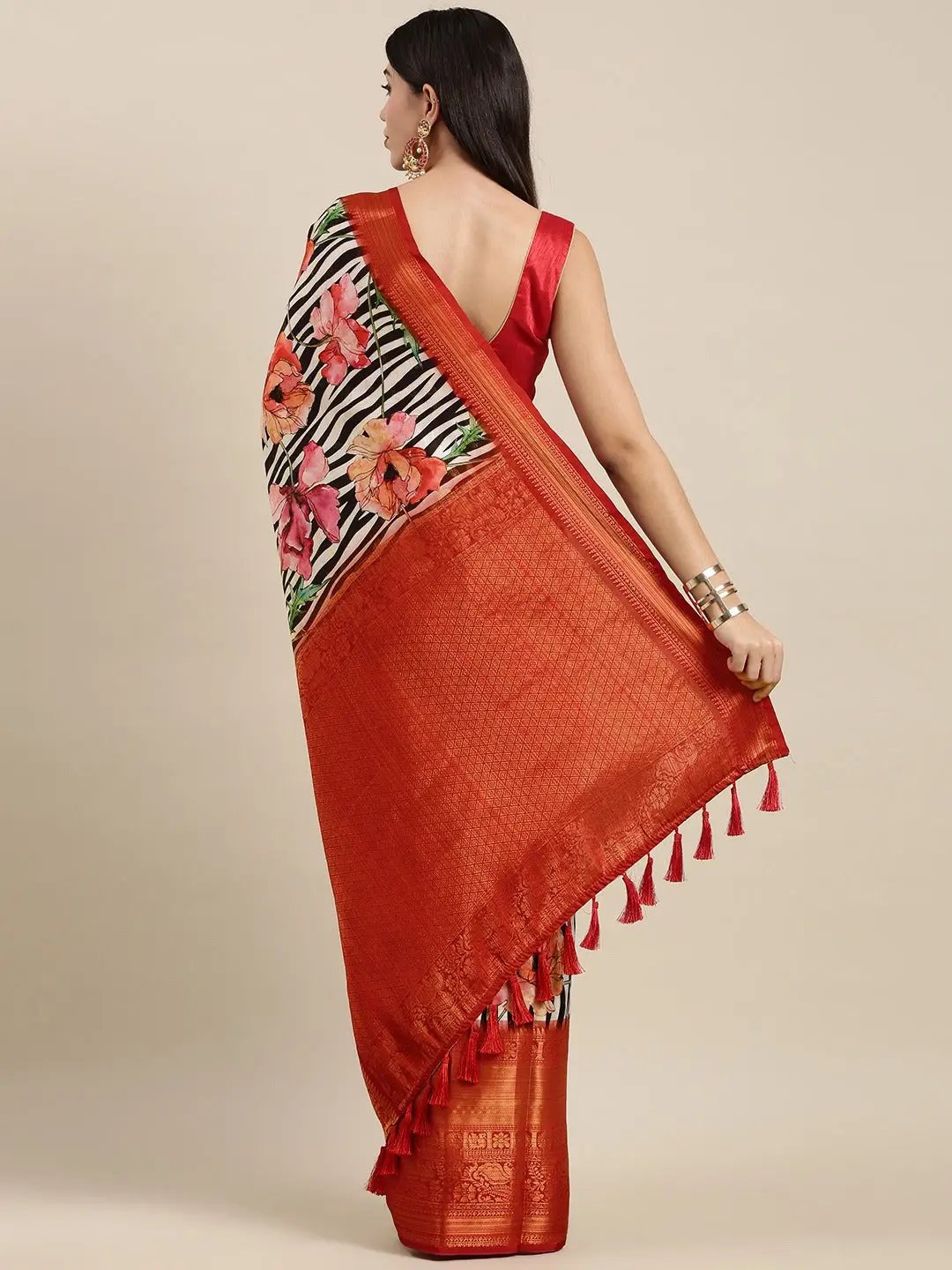 Designer Digital Kalamkari Print Pattu Banarasi Silk Saree by My Store
