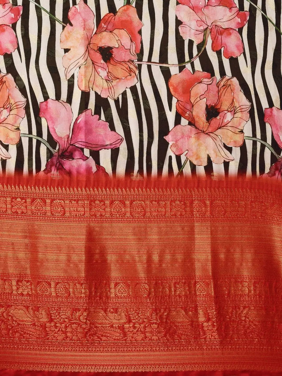 Designer Digital Kalamkari Print Pattu Banarasi Silk Saree by My Store