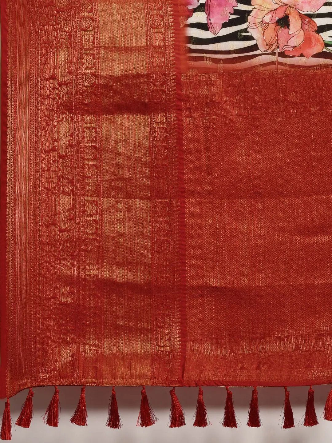 Designer Digital Kalamkari Print Pattu Banarasi Silk Saree by My Store