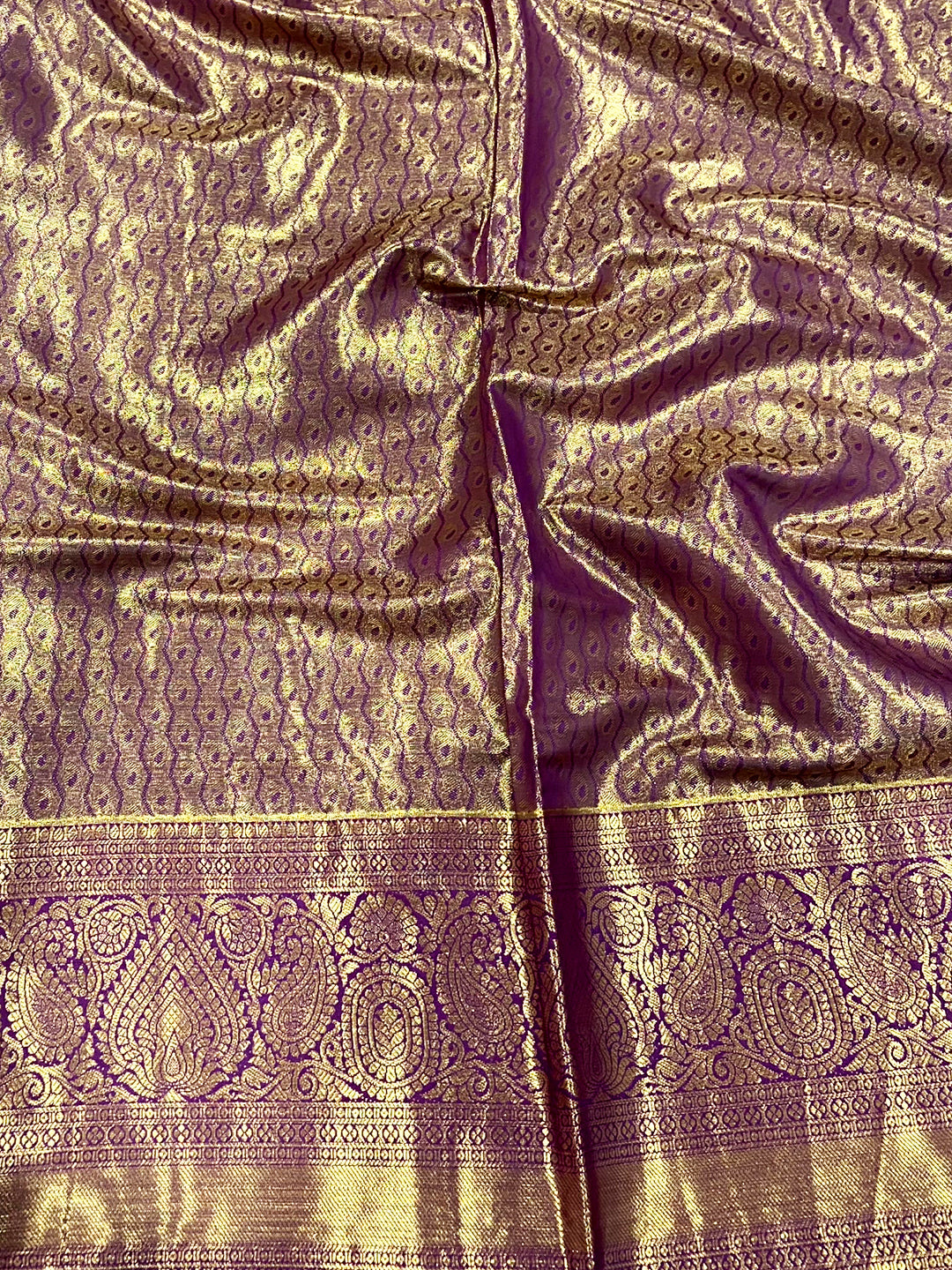 Light Green Dharmavaram Silk Saree by My Store