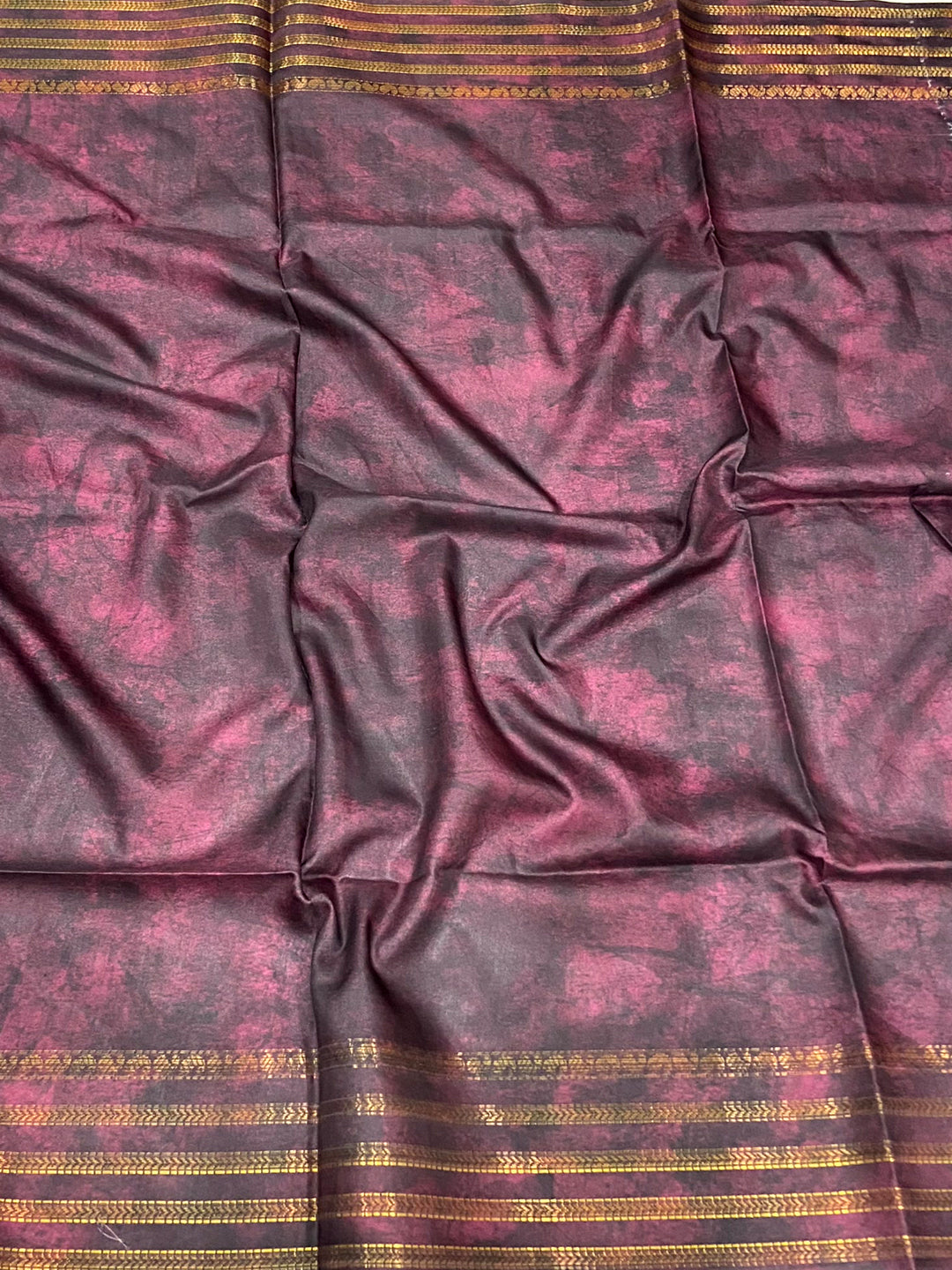 Dark Blue Soft Silk Fish Kalamkari Saree by My Store