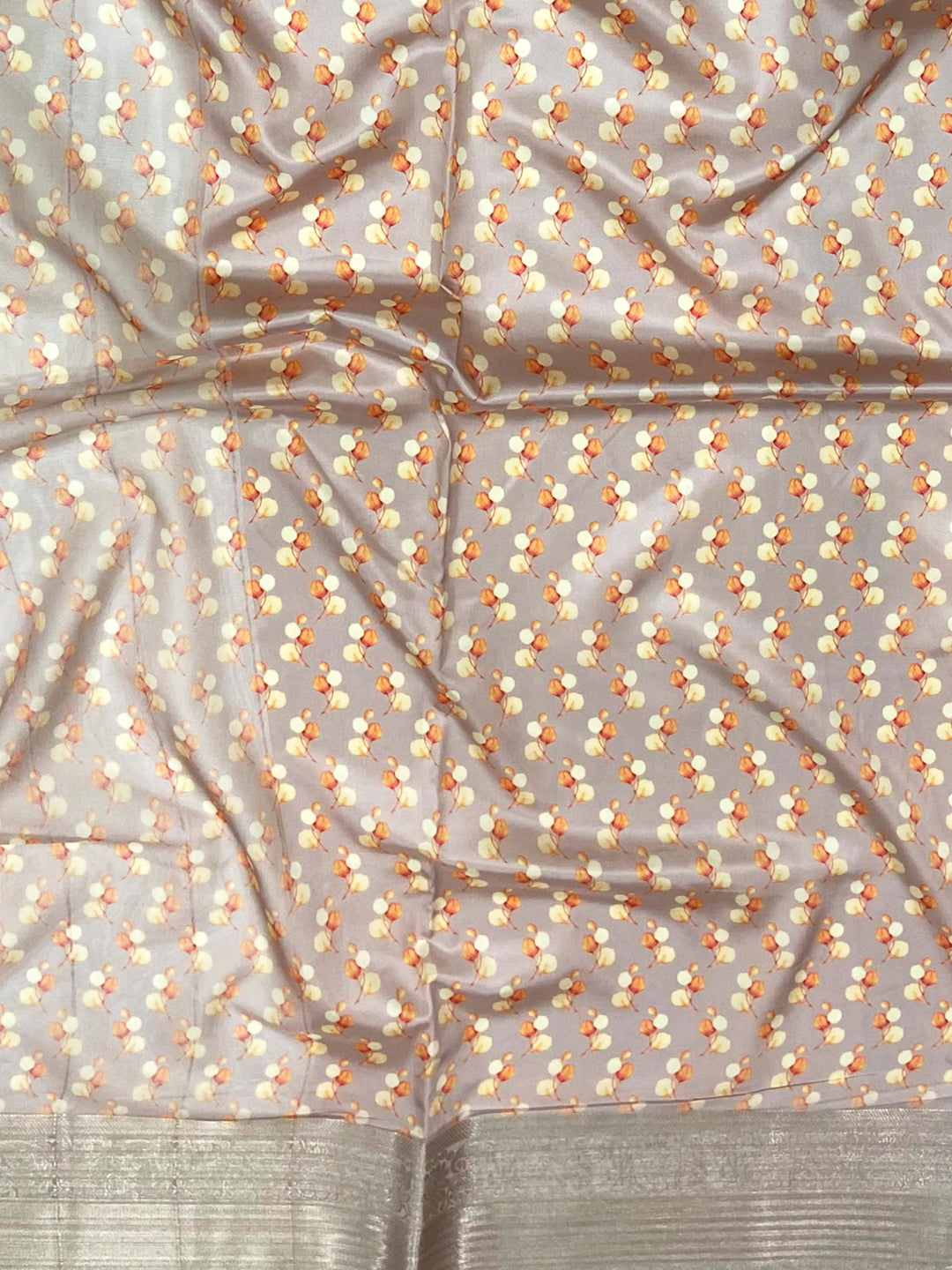 Light Pink Soft Organza Silk Floral Saree by My Store