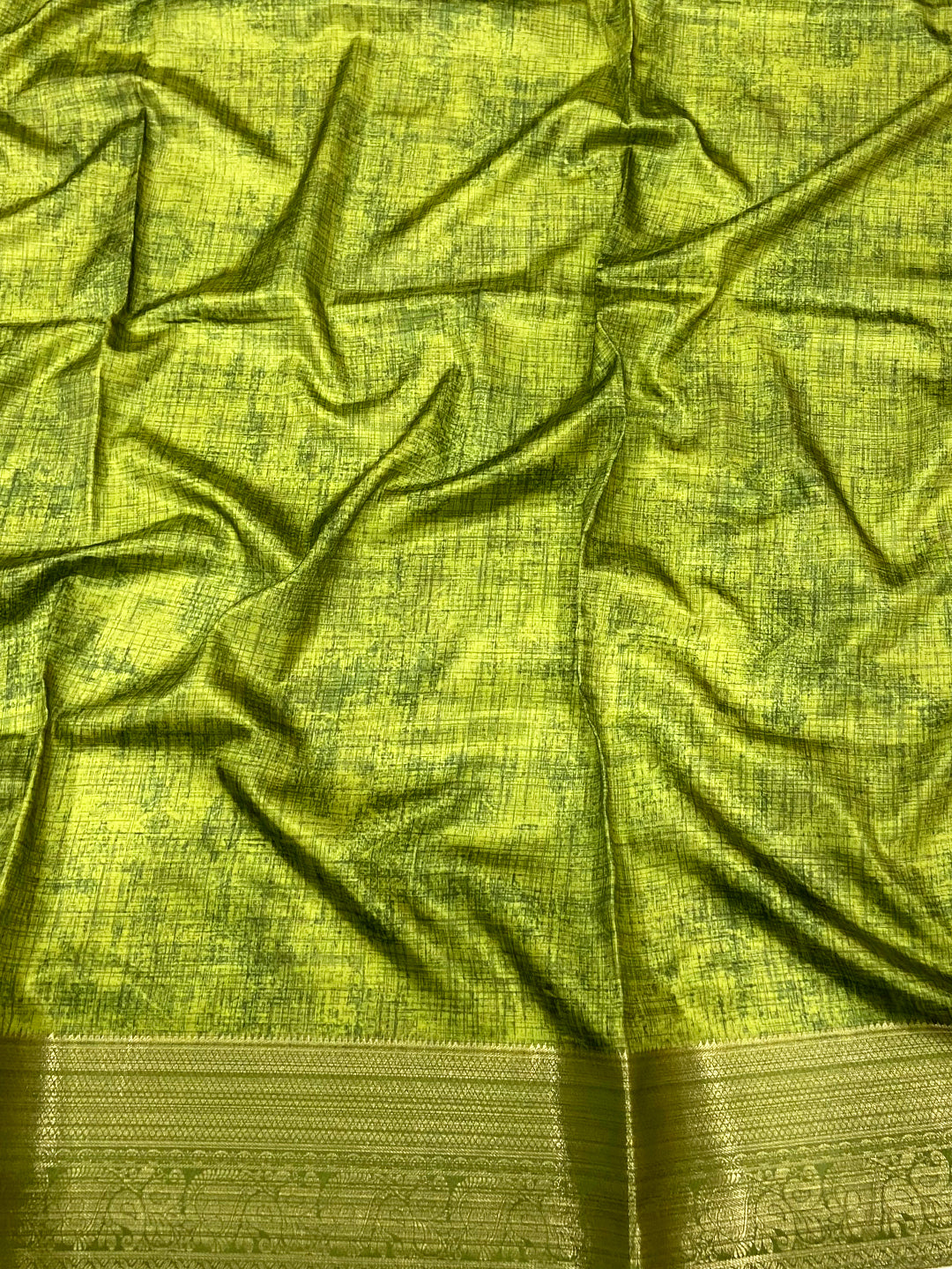 Off Whitte Soft Organza Digital Print Saree by My Store