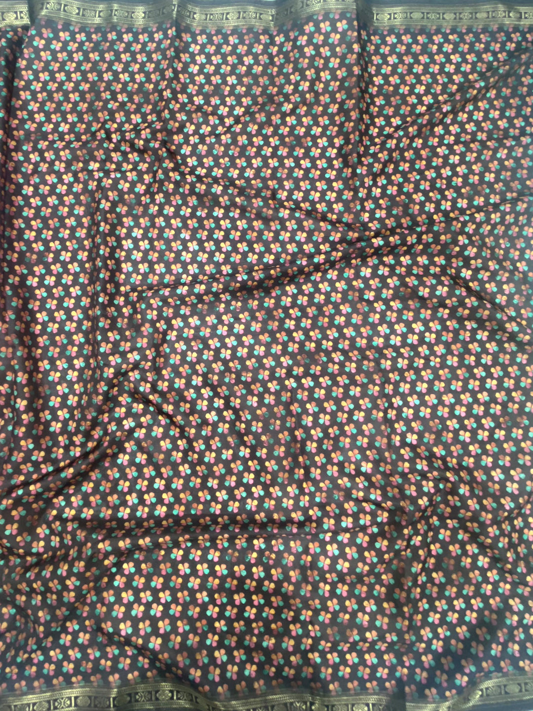 Wine Floral Grace Soft Silk Saree by My Store