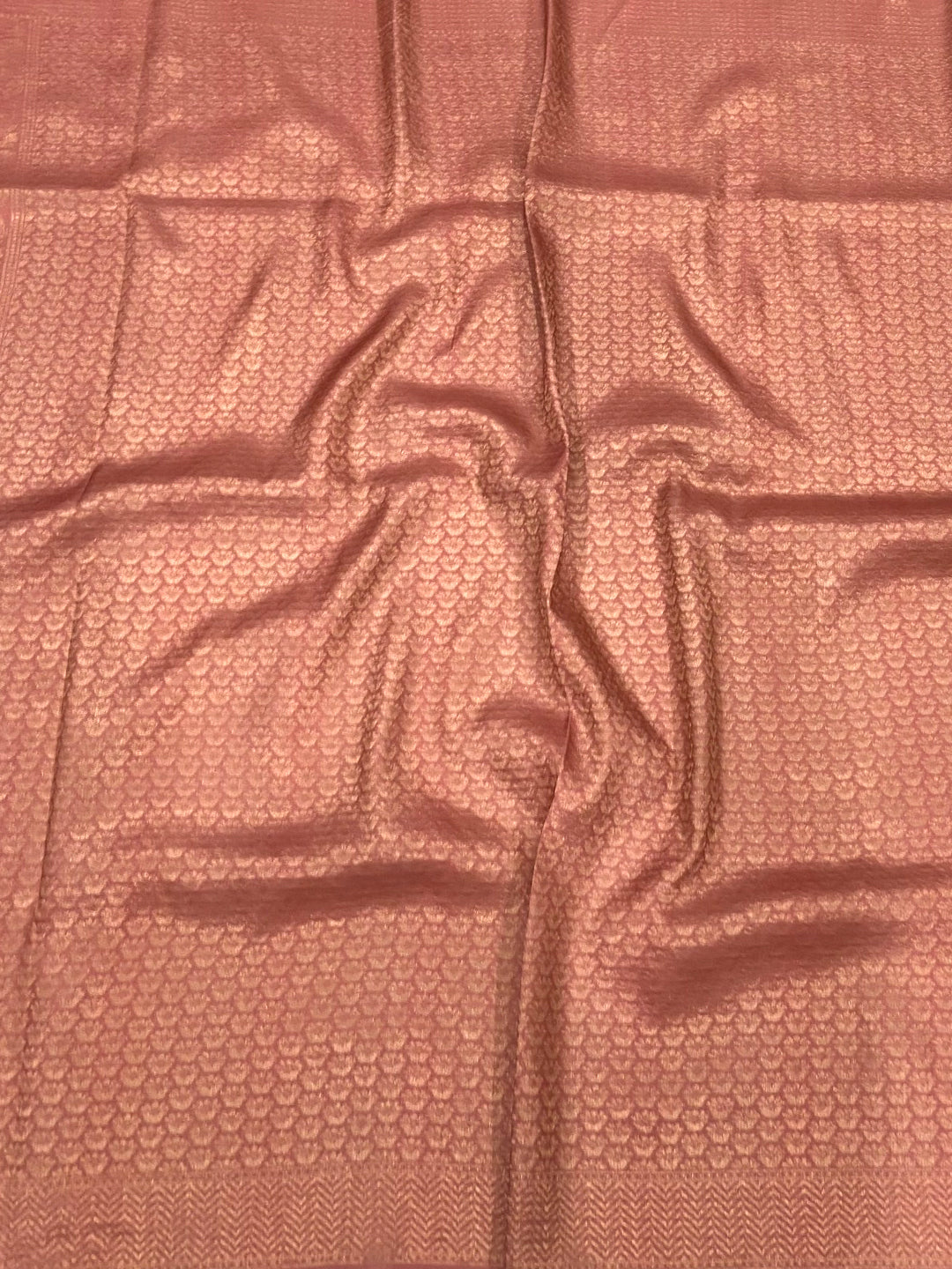 Radiant Peach Kanjivaram Silk Digital Print Saree by My Store