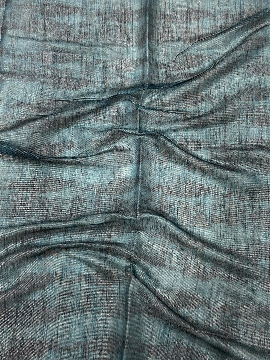 Blue Tissue Digital Print Saree by My Store