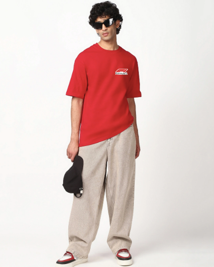 LEWIS HAMILTON RED OVERSIZED T-SHIRT