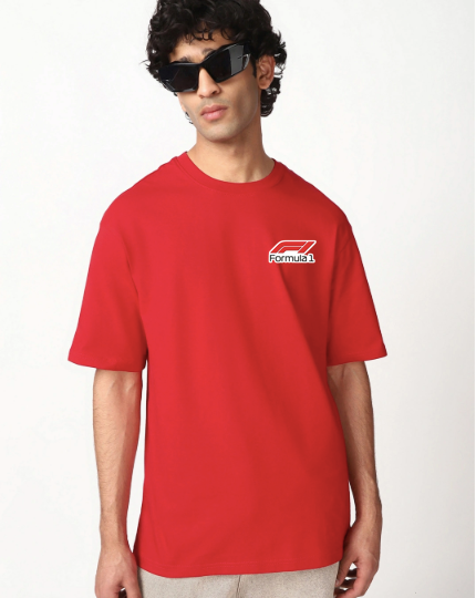 LEWIS HAMILTON RED OVERSIZED T-SHIRT
