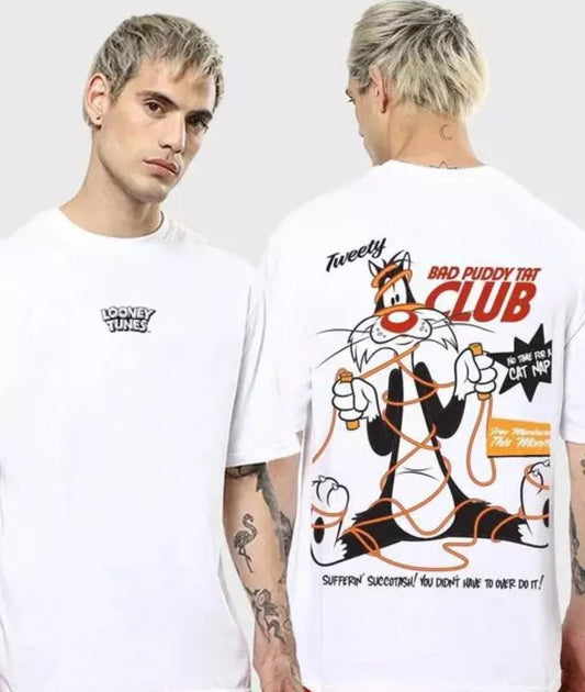 oversized black t-shirt for men - Looney tunes