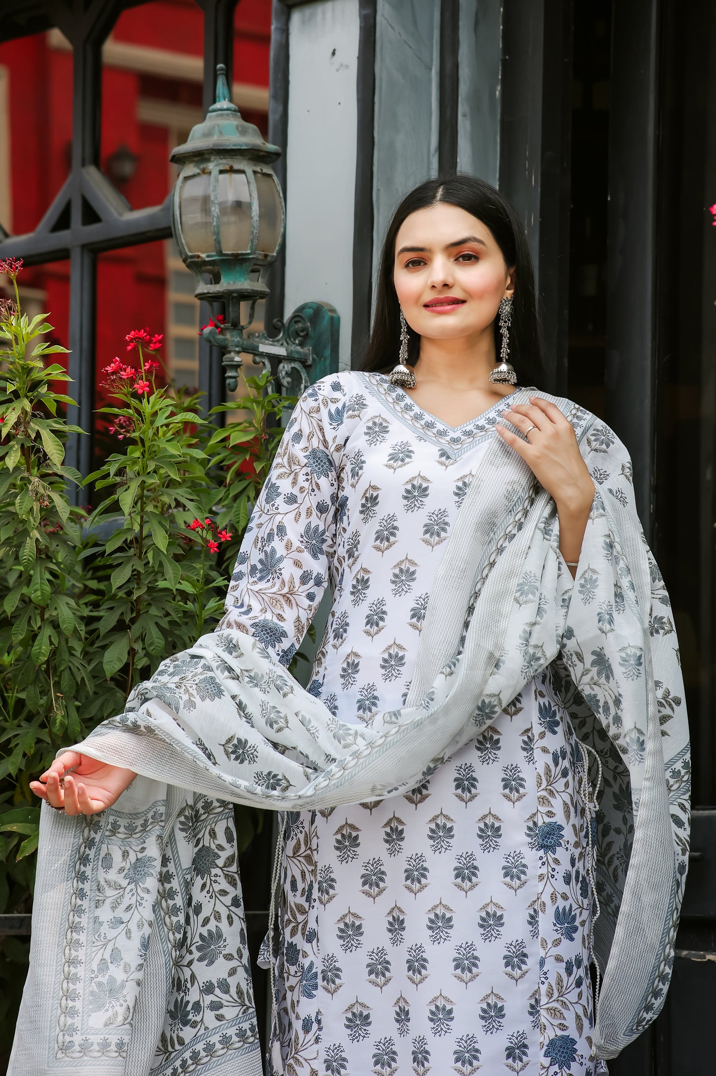 Casual Wear Printed Cotton Kurta Set