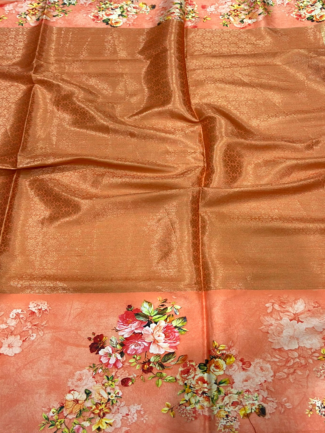 Coral Zari Zigzag Kota Doriya Saree by My Store