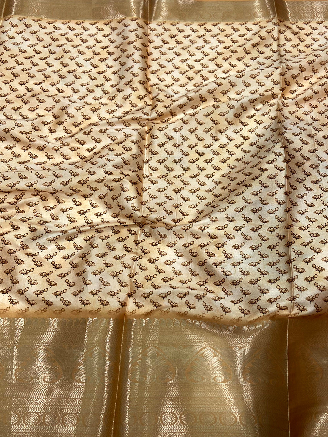 Sunlit Yellow Pichwai Print Soft Silk Saree by My Store