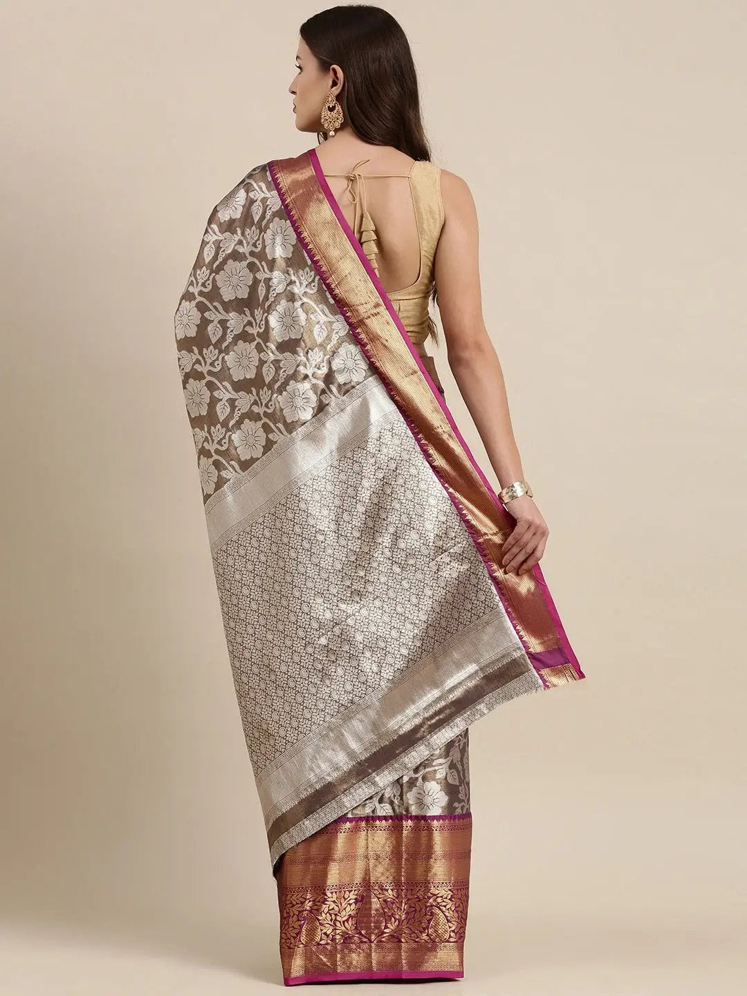 Premium One Gram Gold Tissue Silk Saree by My Store