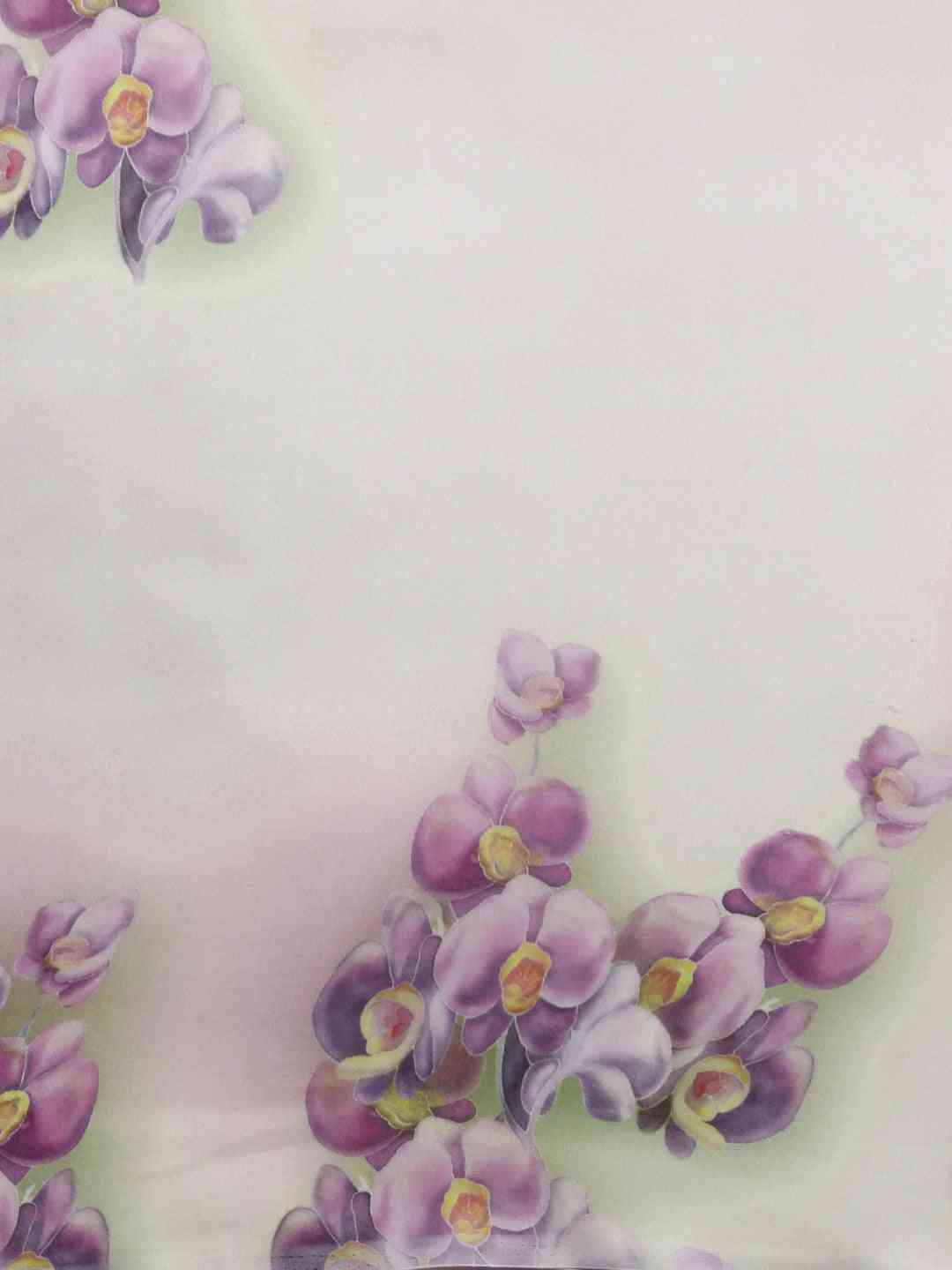 Off White Colour Floral Printed Pure Tebi Silk Saree With Resham Tassel by My Store