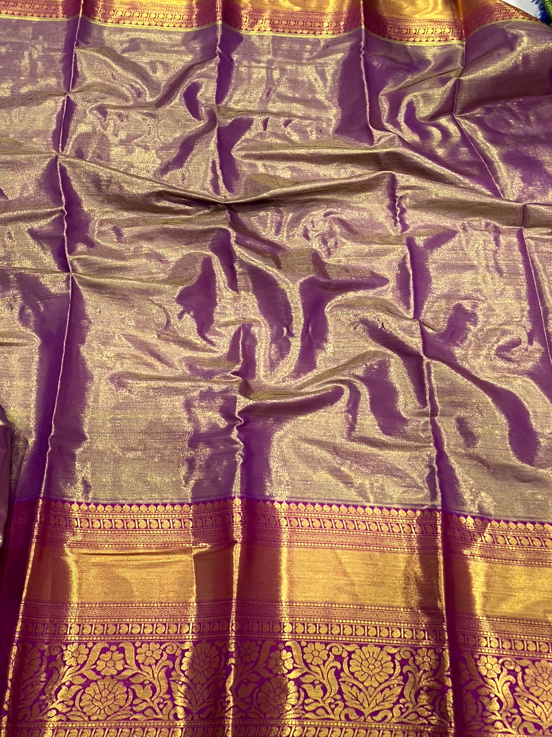 Opulent Green Dharmavaram Silk Saree by My Store