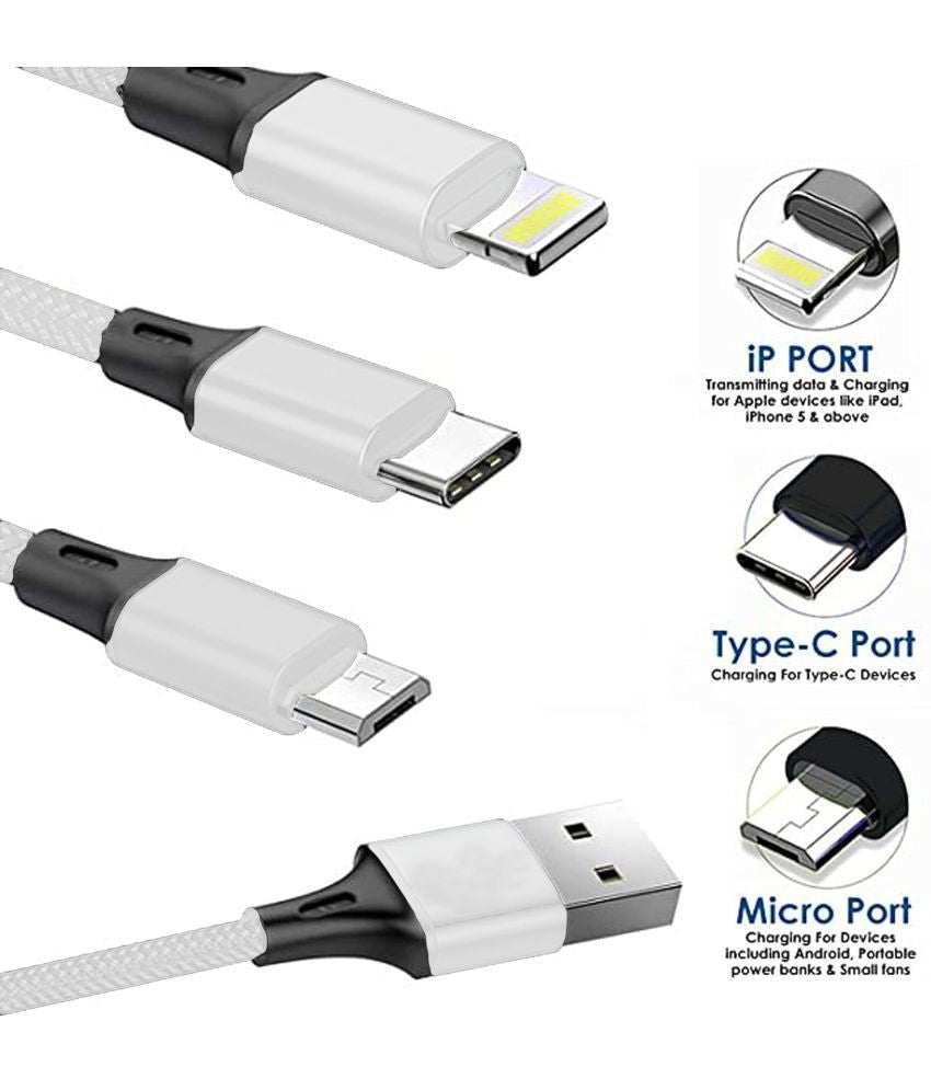 Order TecSox 3in1 Braided Cable Online | Support All Devices