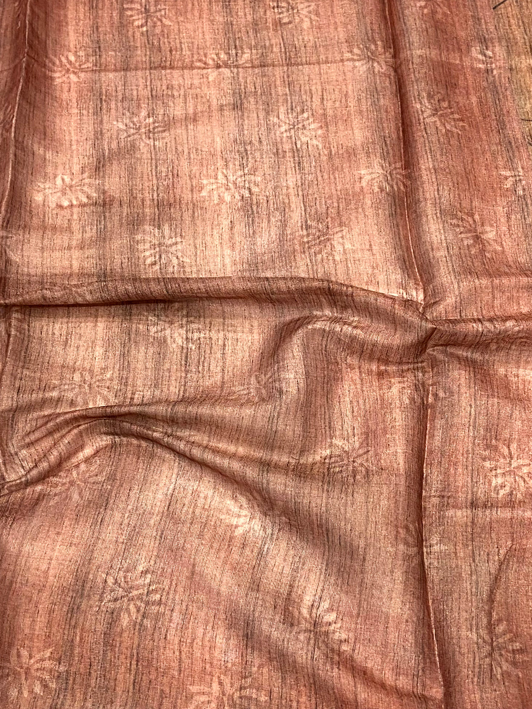 Baby Pink Tissue Chanderi Floral Abstract Saree by My Store