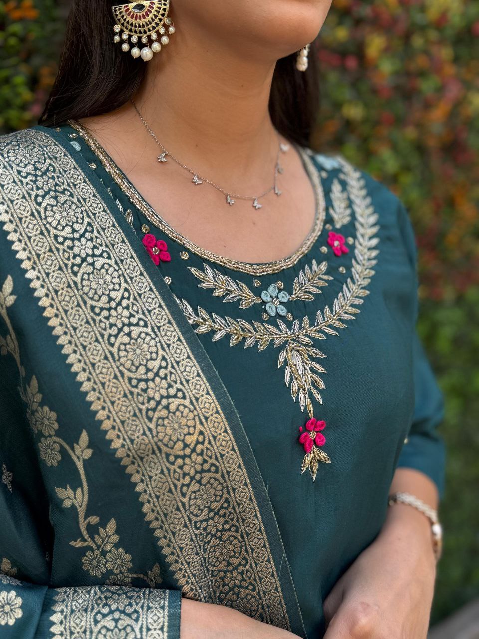 Elegant Turquoise Kurta Set for Women – Designer Ethnic Wear