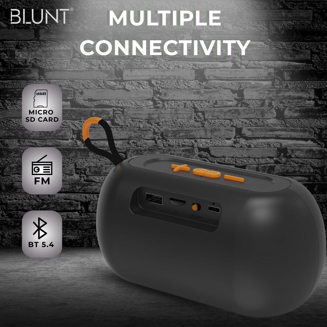 BLUNT SOUNDWAVE L4 – 10W Bluetooth Speaker with 16H Playtime, TWS, FM & SD Support