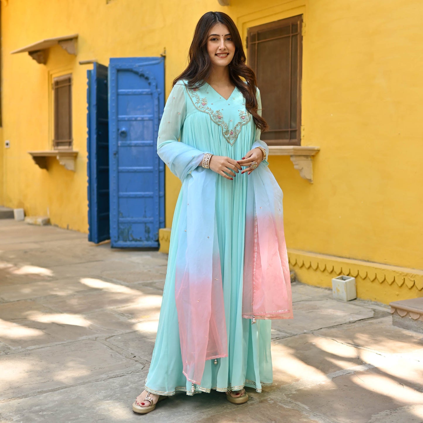 FARIDA DRESS WITH DUPATTA by My Store