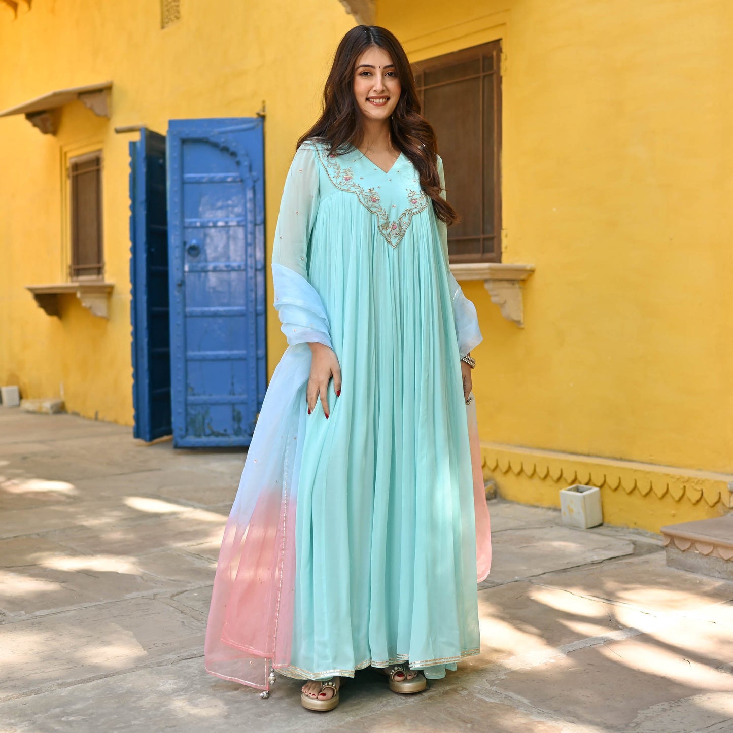 FARIDA DRESS WITH DUPATTA by My Store
