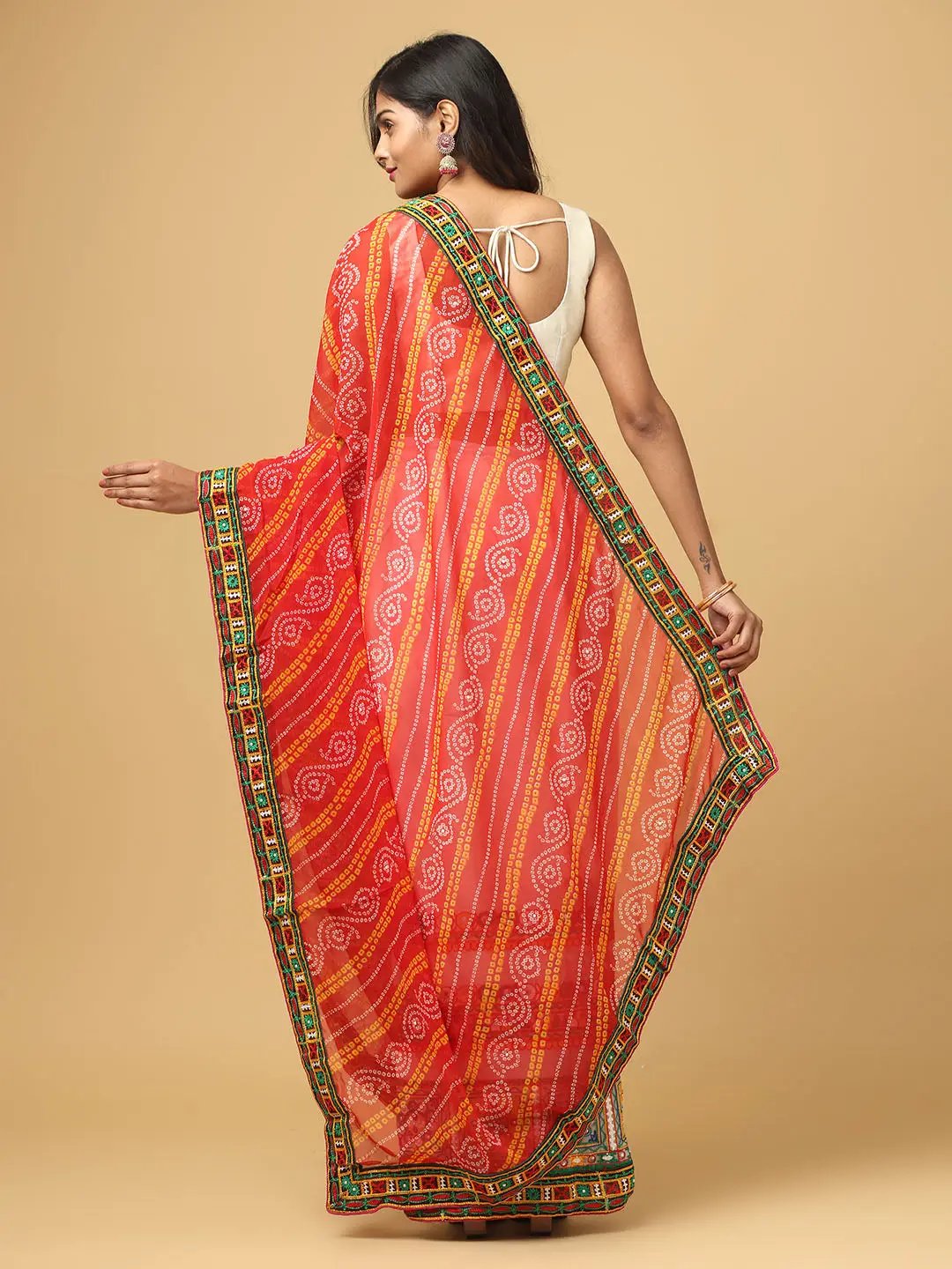 Royal Katchi Embroidery Festive Wear Saree by My Store