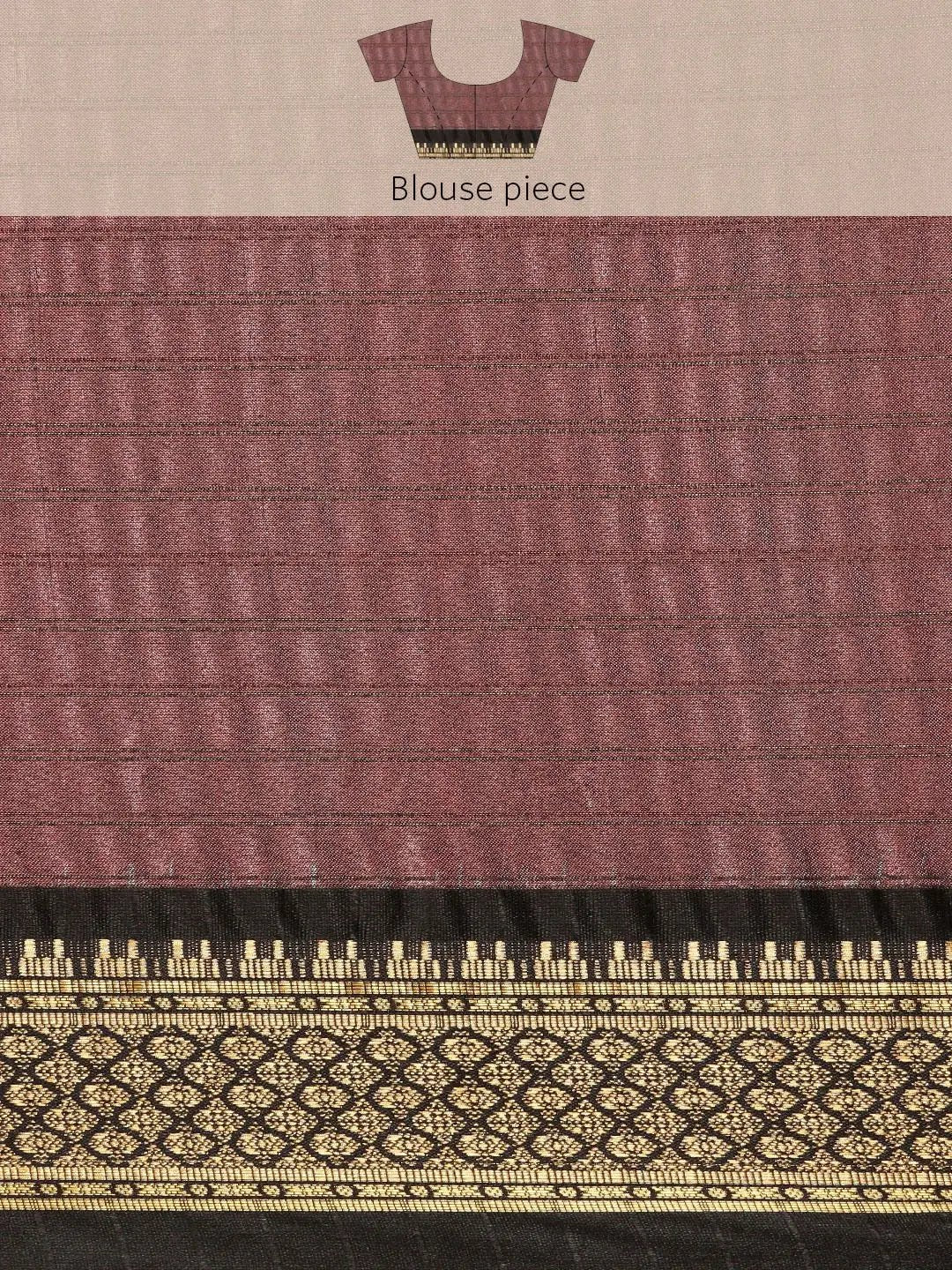 White Uppada Silk Kalamkari Digital Print Saree by My Store