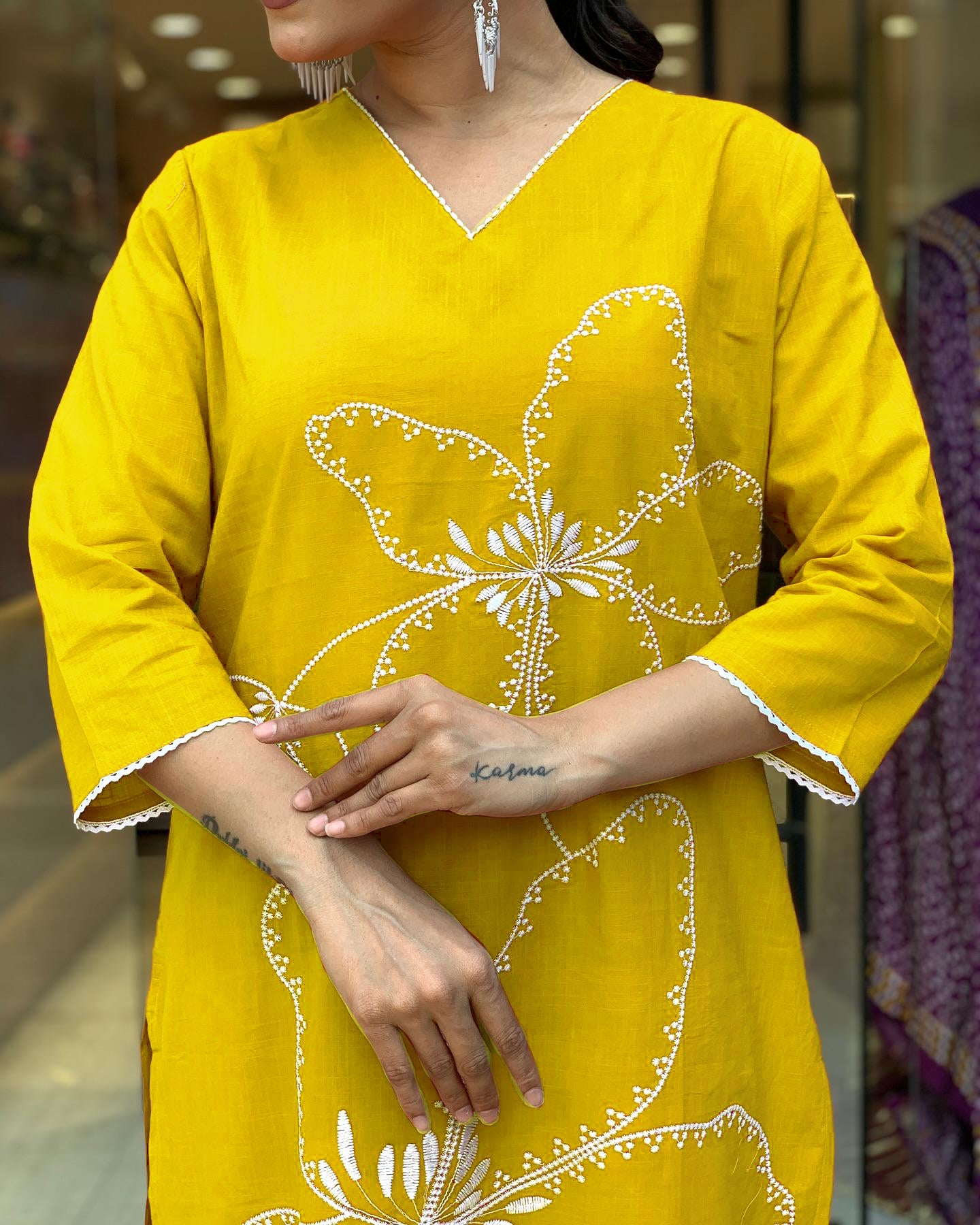 Trending Wear Silk Yellow Kurta Set For Women
