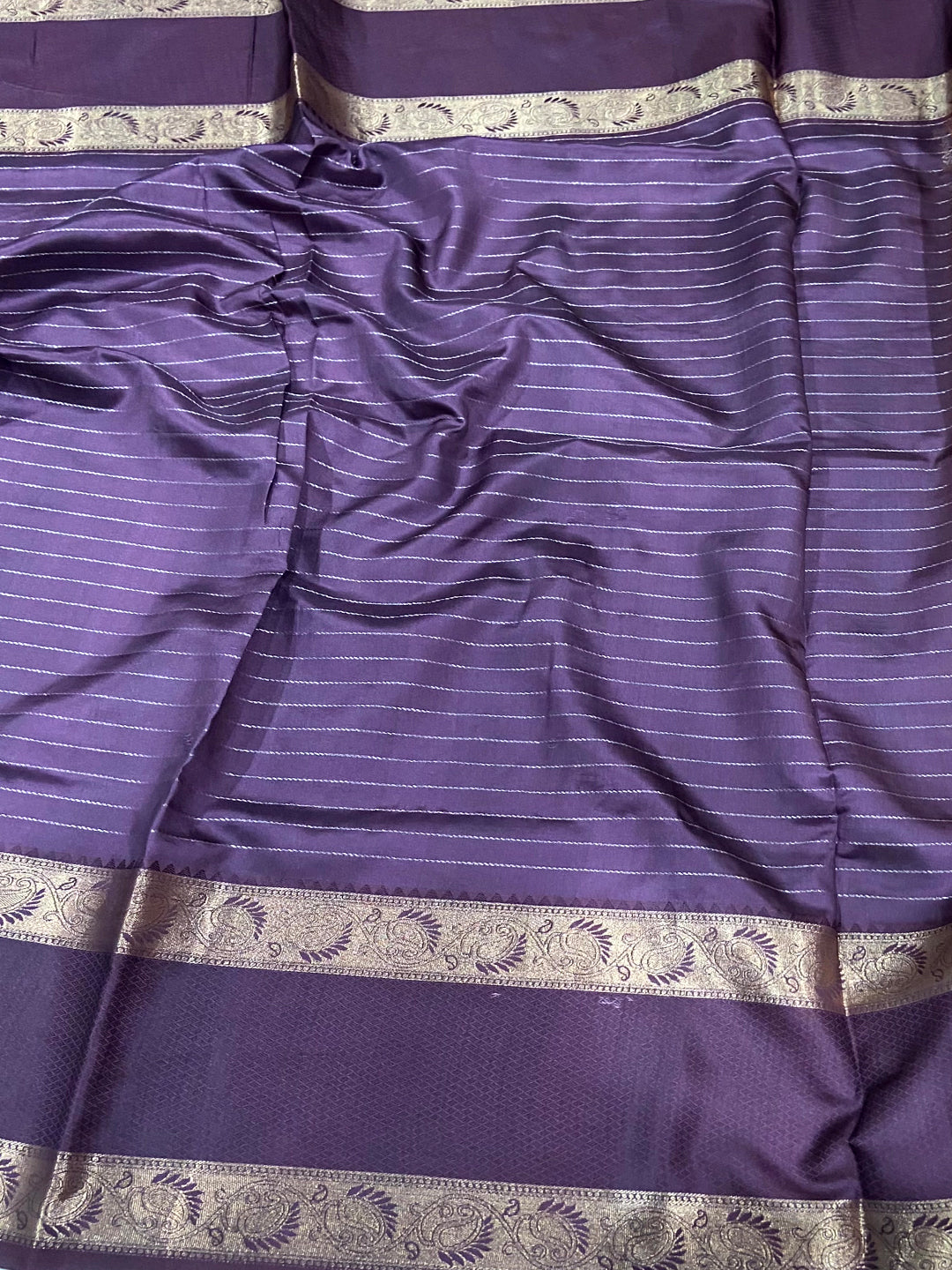 Yellow Rettapet Zari Chex Banarasi Silk Saree by My Store