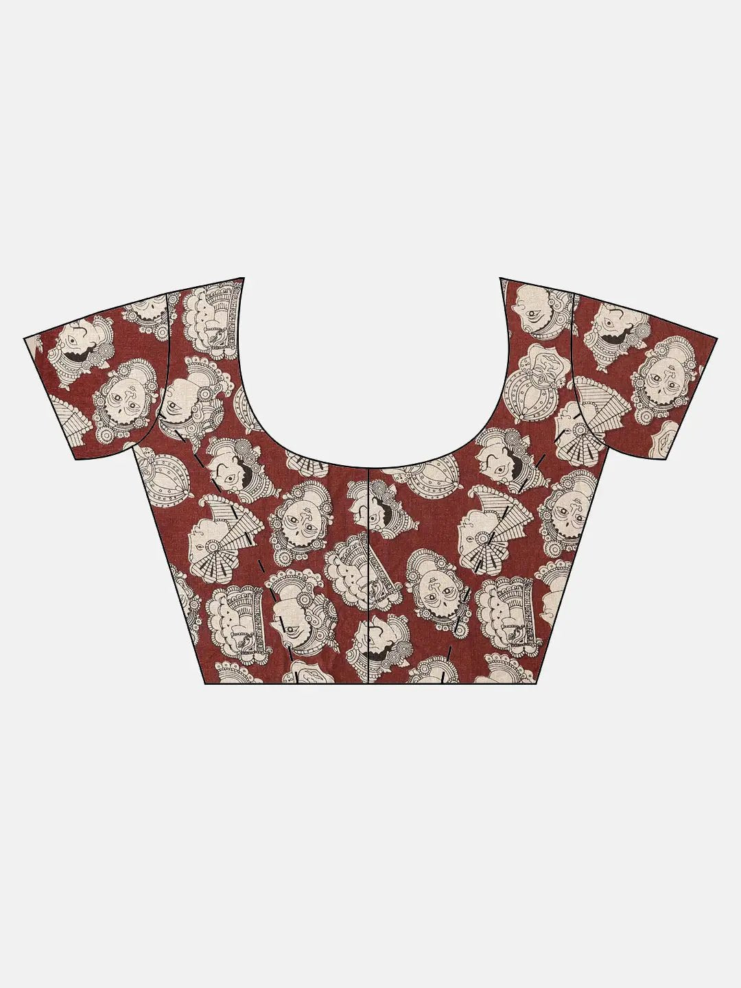 Linen Kalamkari Printed Chanderi Saree by My Store