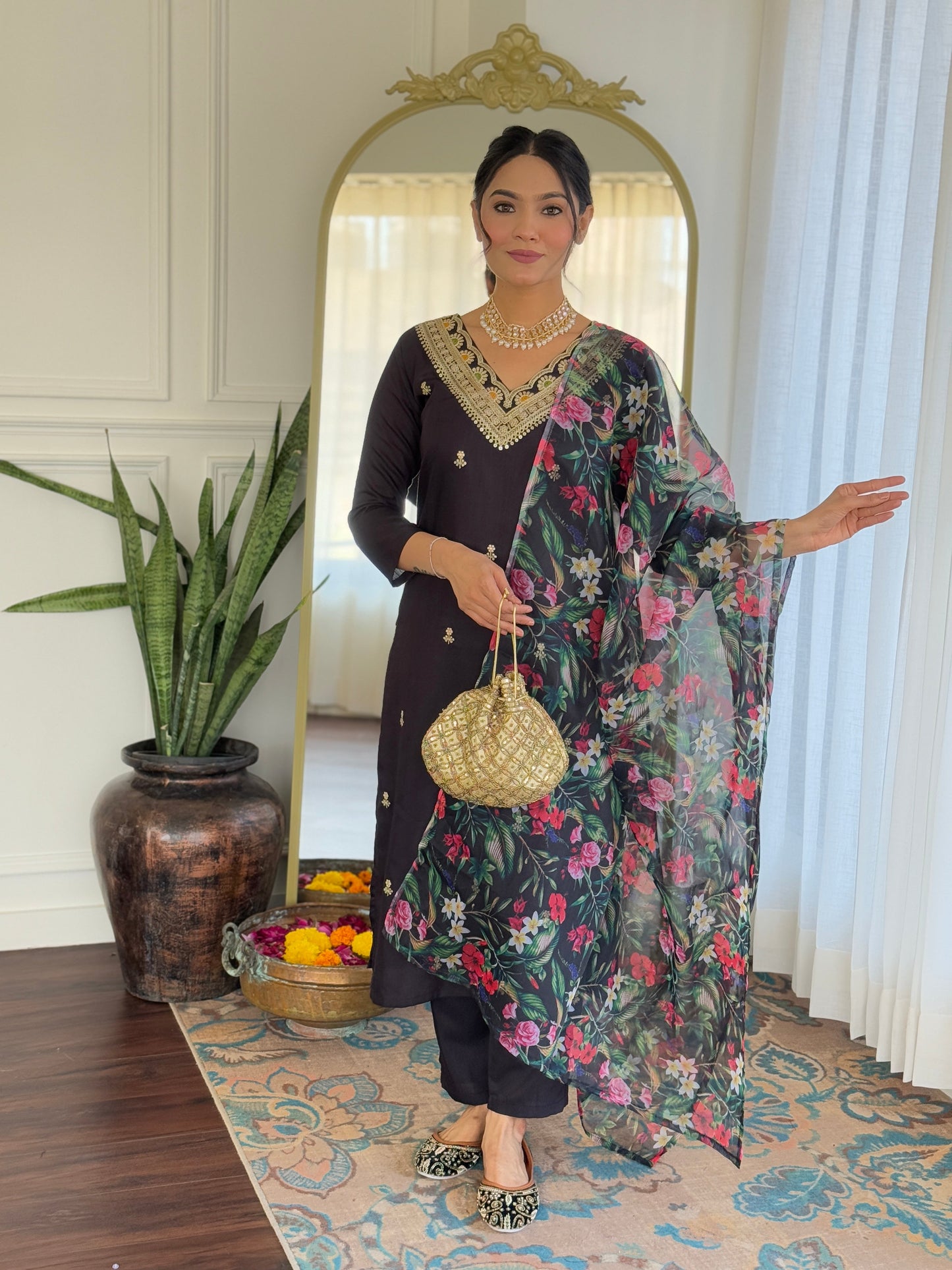 Ethenic Wine kurta Set For Laddies