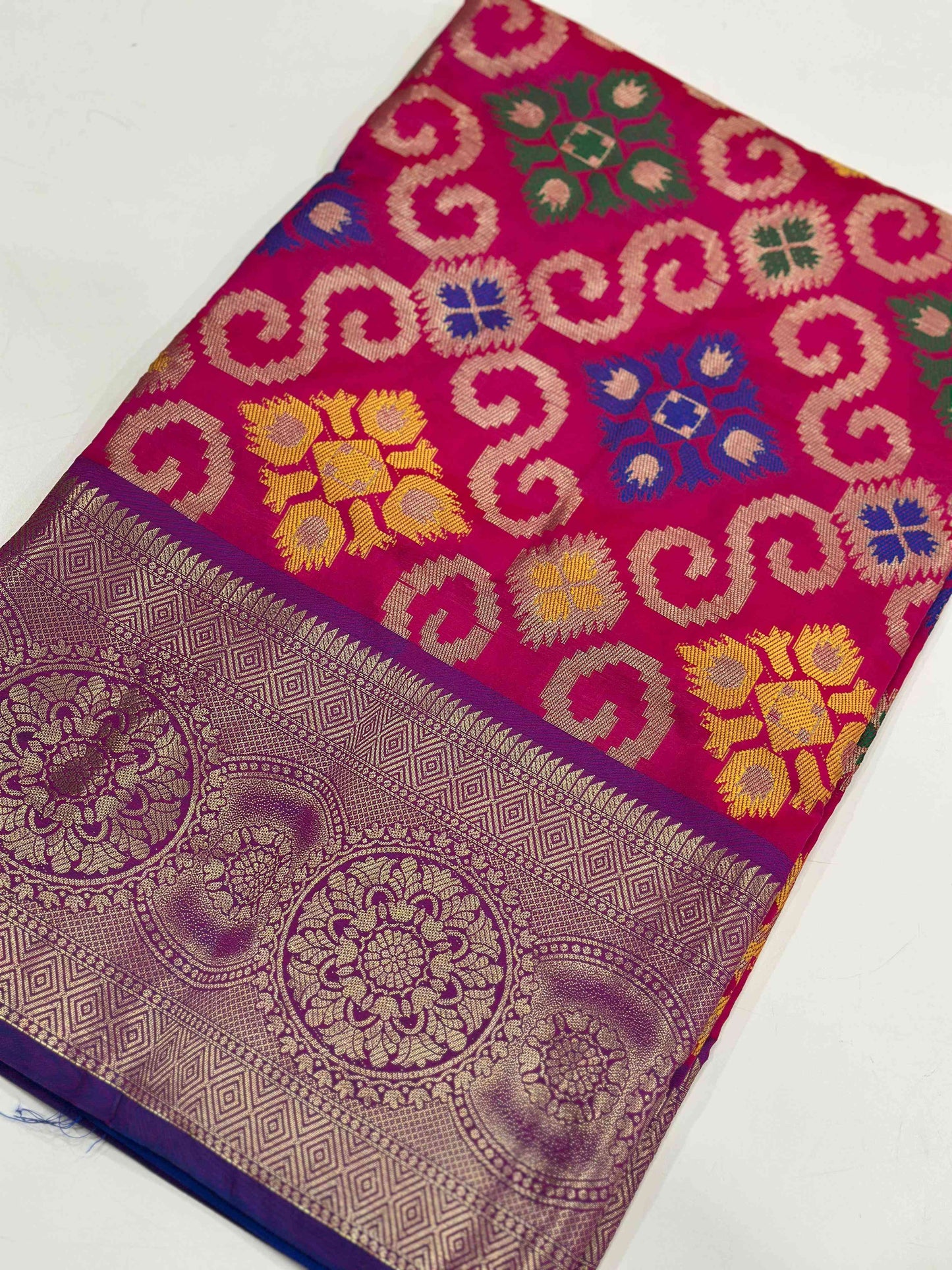 Rani Meenakari Banarasi Katan Silk Saree by My Store