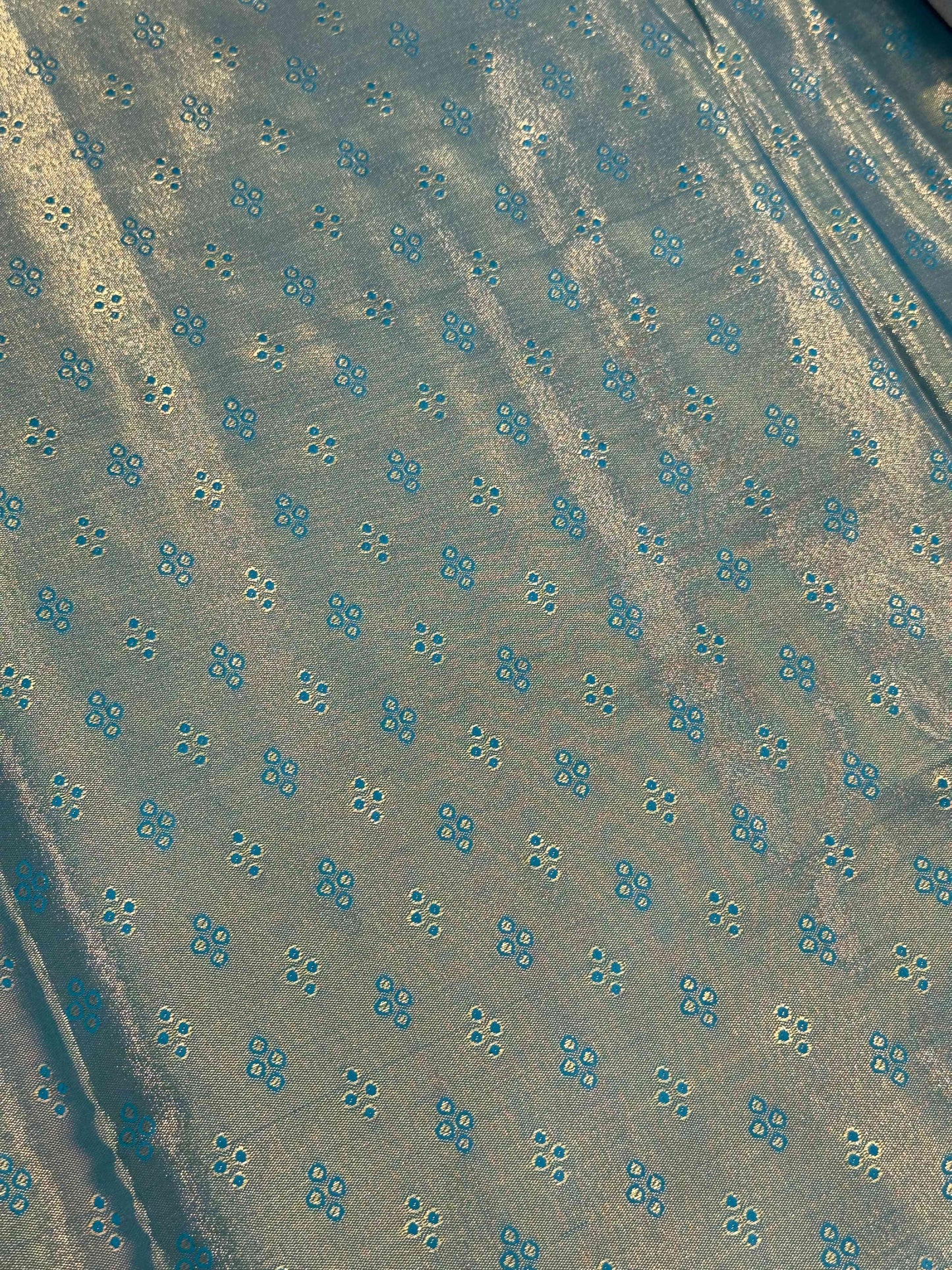 Rama Golden Geometrics With Floral Elegance Saree by My Store