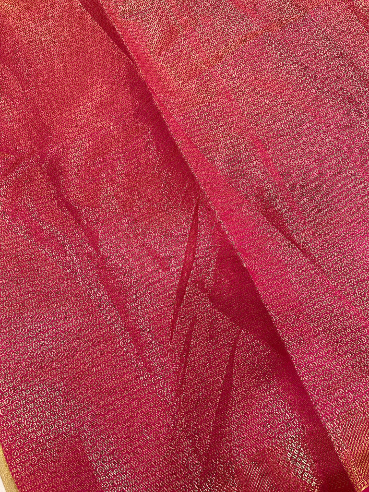 Minakari Floral Saree With Pink Tassels by My Store