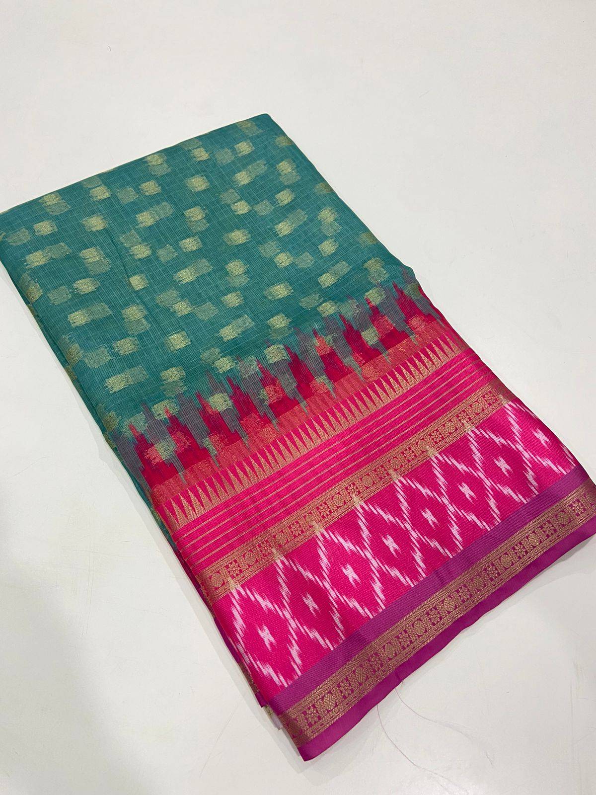 Kota Doriya Ikkat Printed Saree by My Store