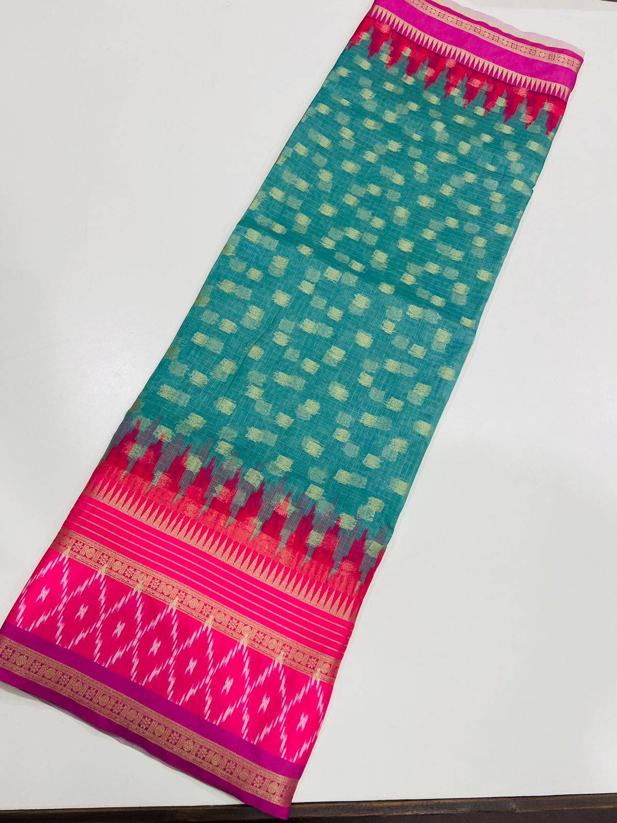 Kota Doriya Ikkat Printed Saree by My Store