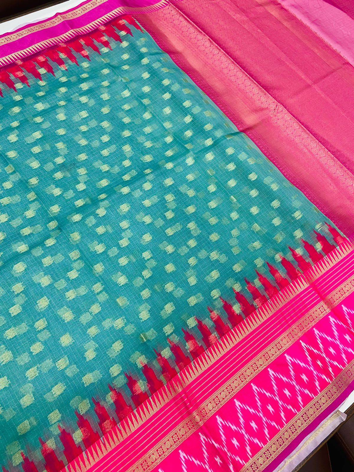 Kota Doriya Ikkat Printed Saree by My Store