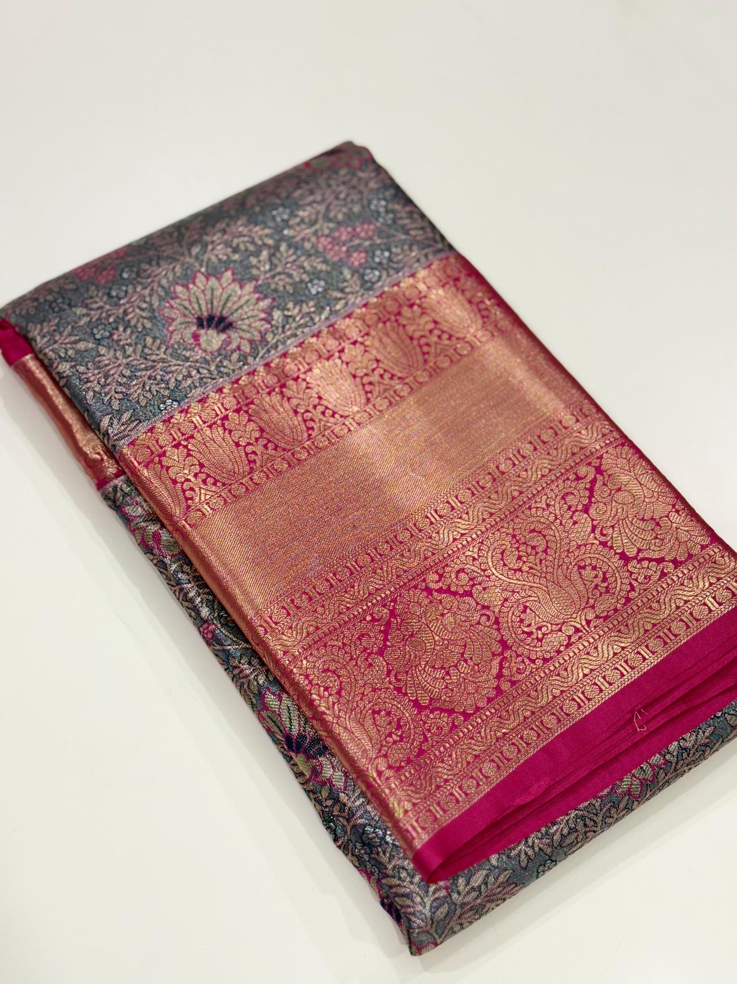 Rich Green Dharmavaram Silk Saree by My Store