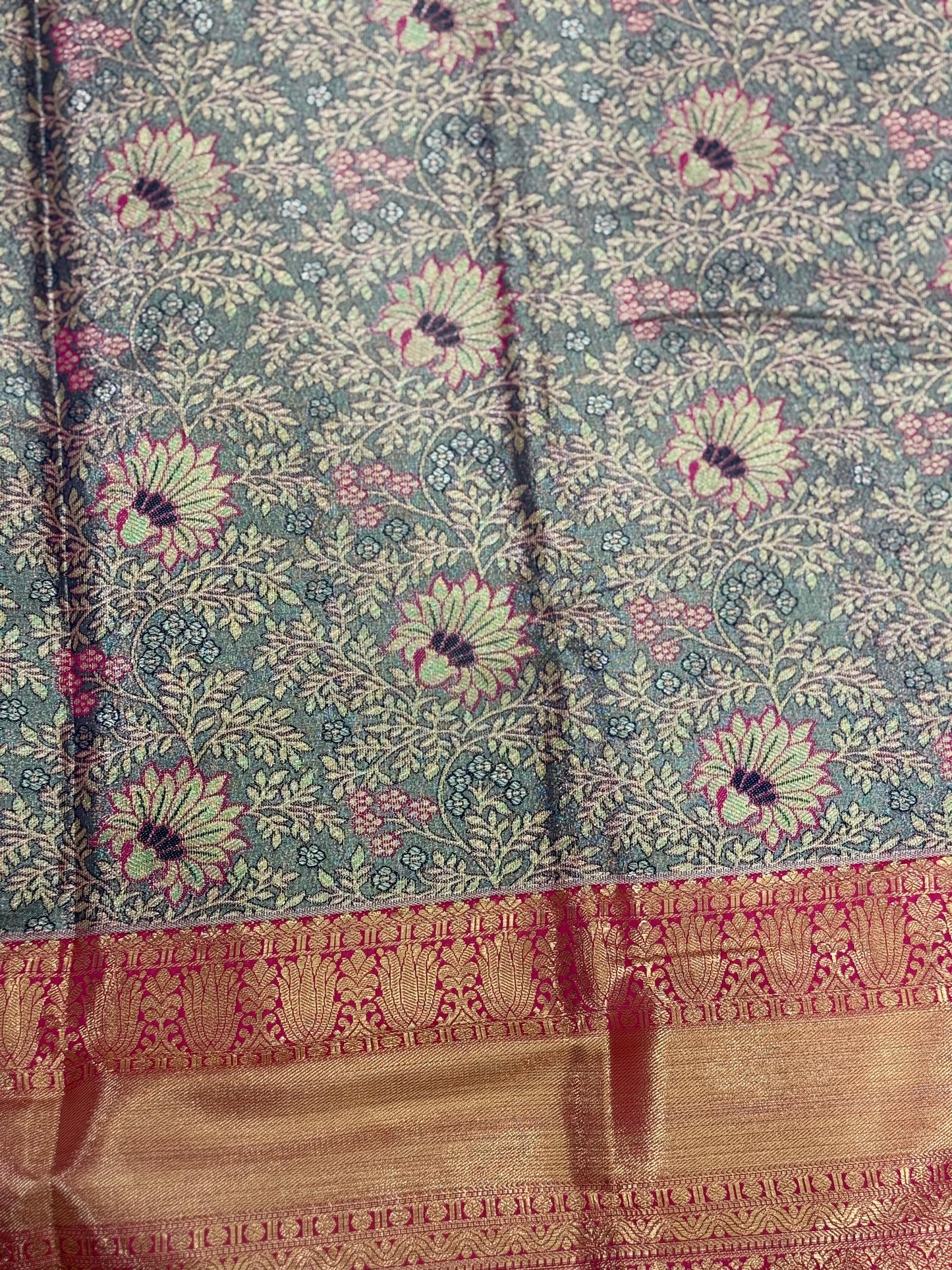 Rich Green Dharmavaram Silk Saree by My Store