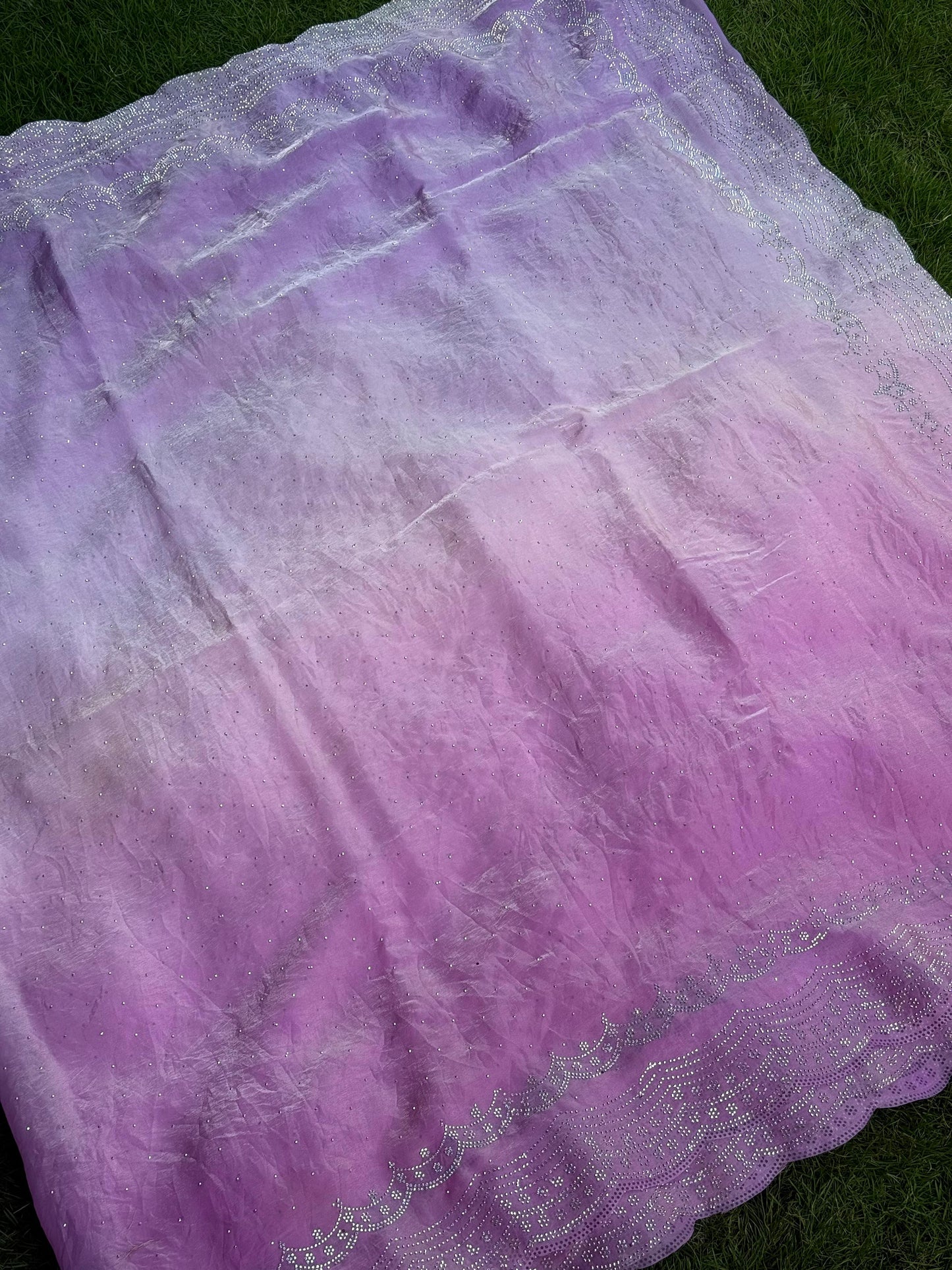 Pink Jimmy Choo Swarovski Saree by My Store