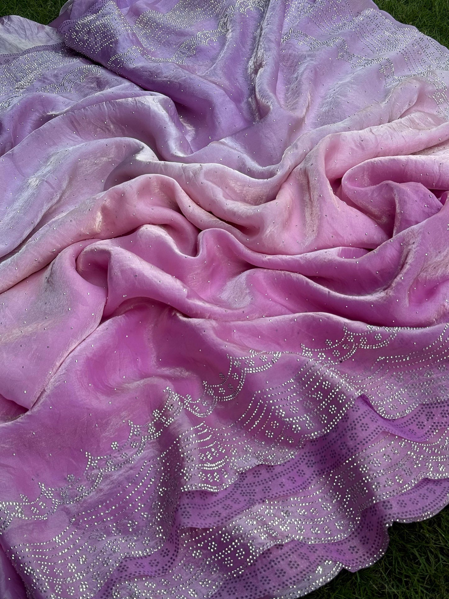Pink Jimmy Choo Swarovski Saree by My Store