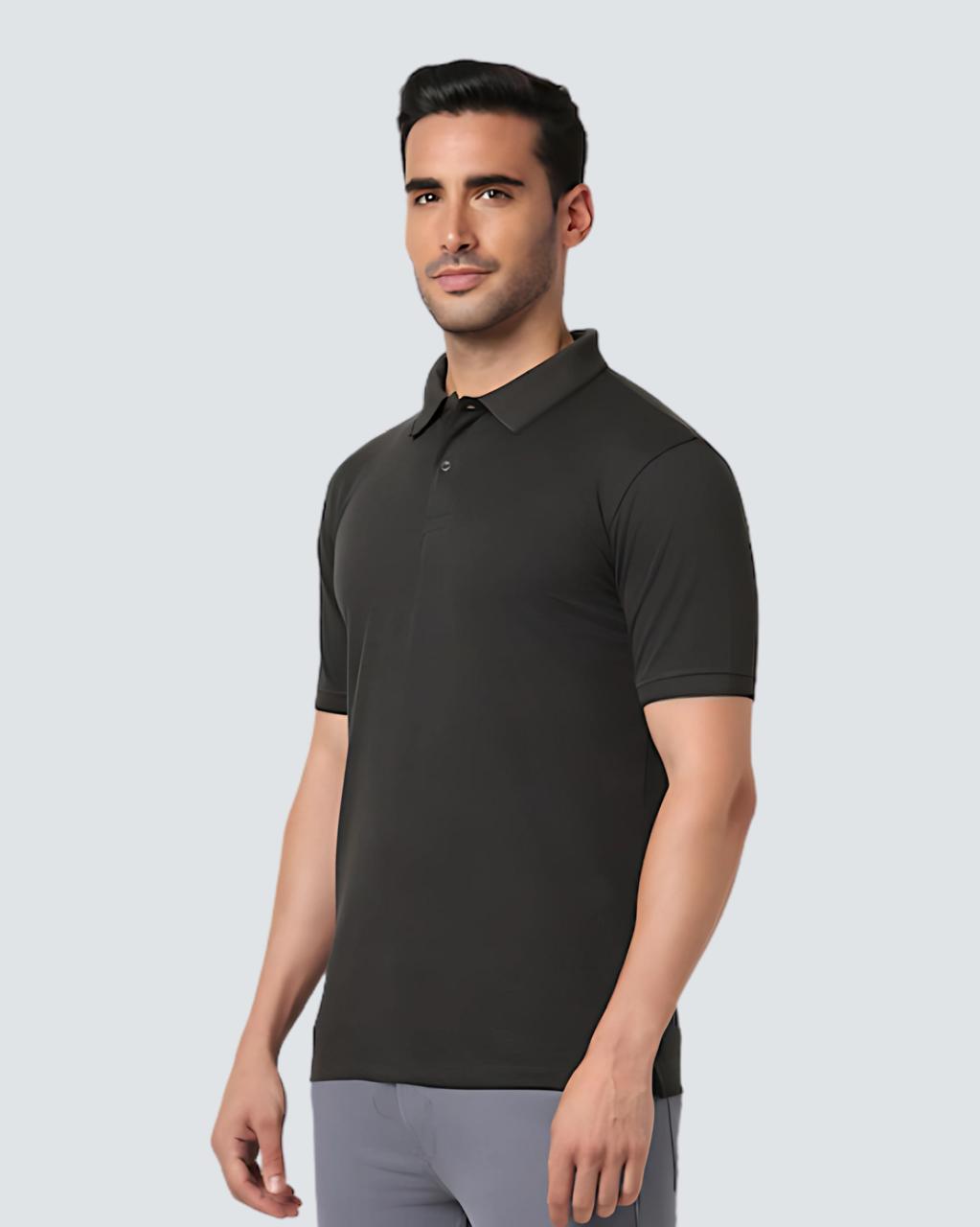 Heganwalk Men’s Polo T-Shirt ( Black )