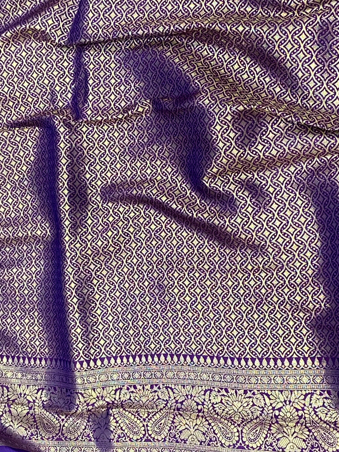 Radiant Stripes Banarasi Silk Saree by My Store