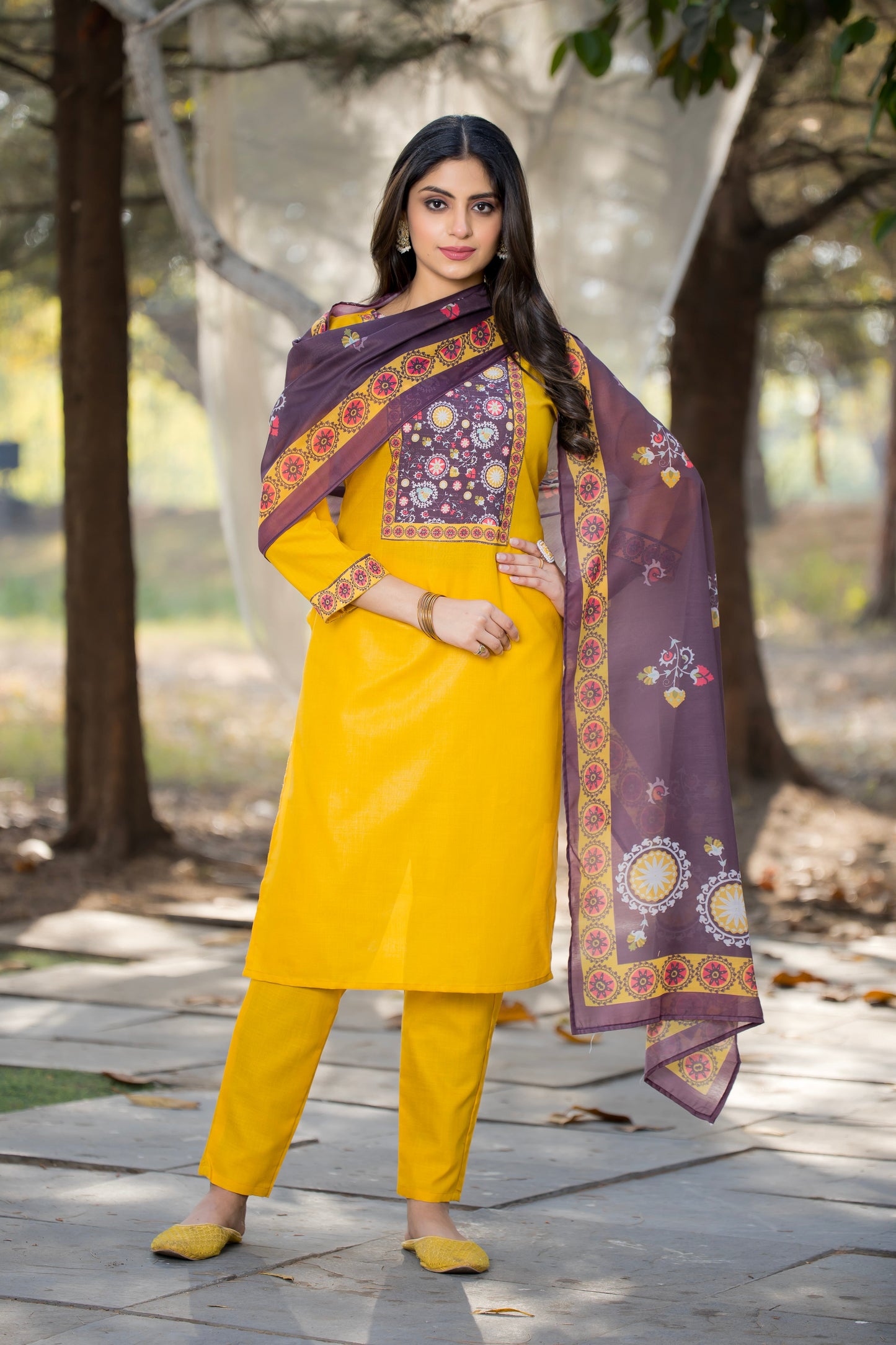Beautiful Yellow Kurta Set For Women