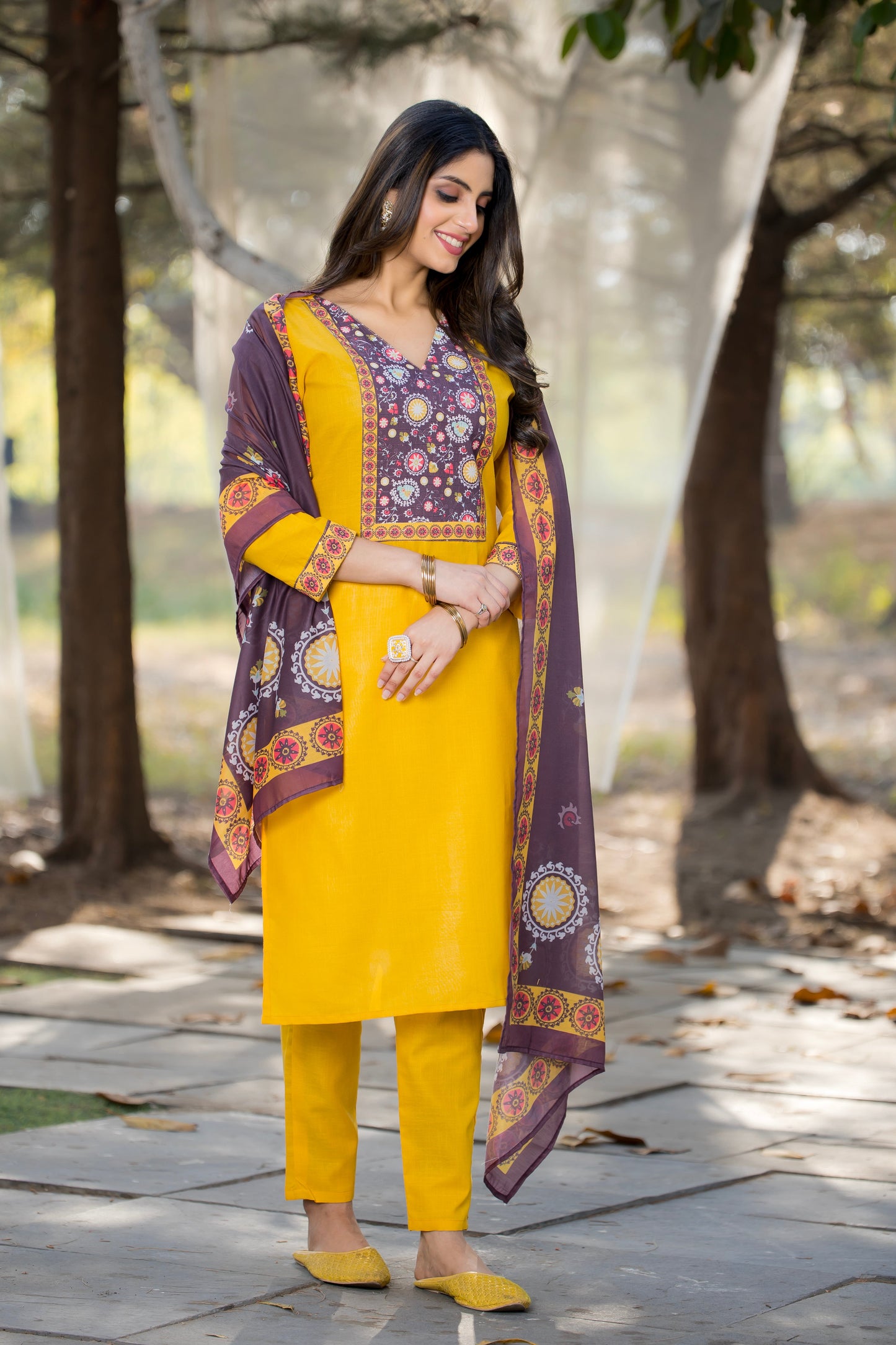 Beautiful Yellow Kurta Set For Women