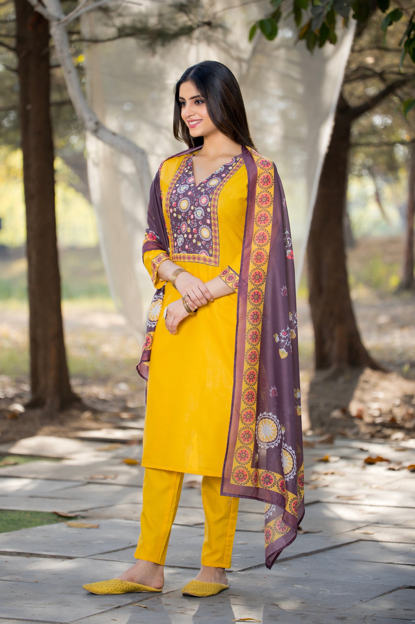 Beautiful Yellow Kurta Set For Women